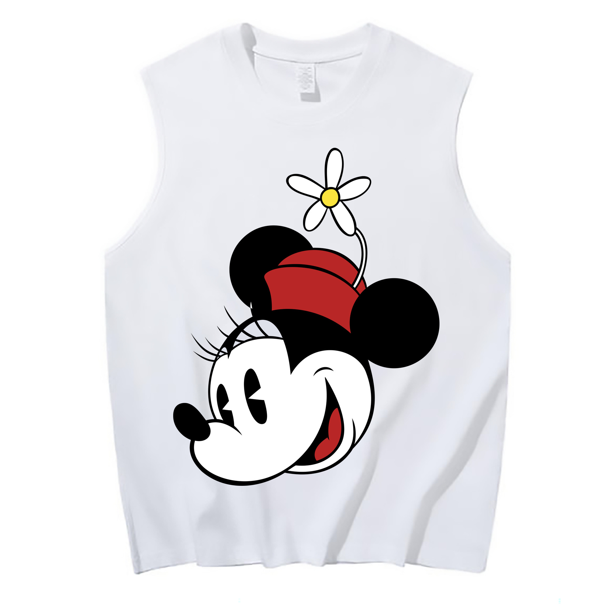 ミッキーマウス Mickey Mouse コットン100％タンクトップ（フロントプリント）
