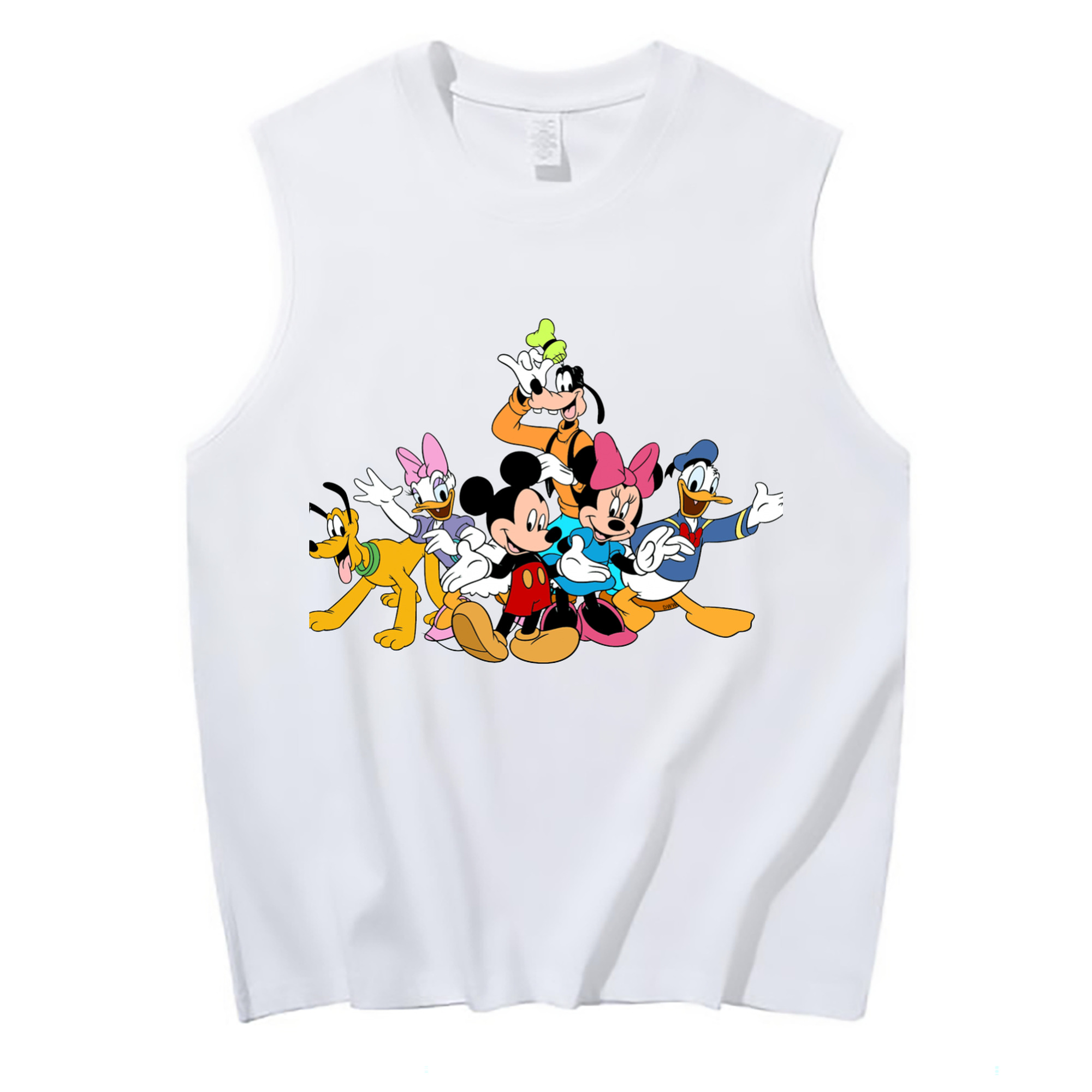 ミッキーマウス Mickey Mouse コットン100％タンクトップ（フロントプリント）
