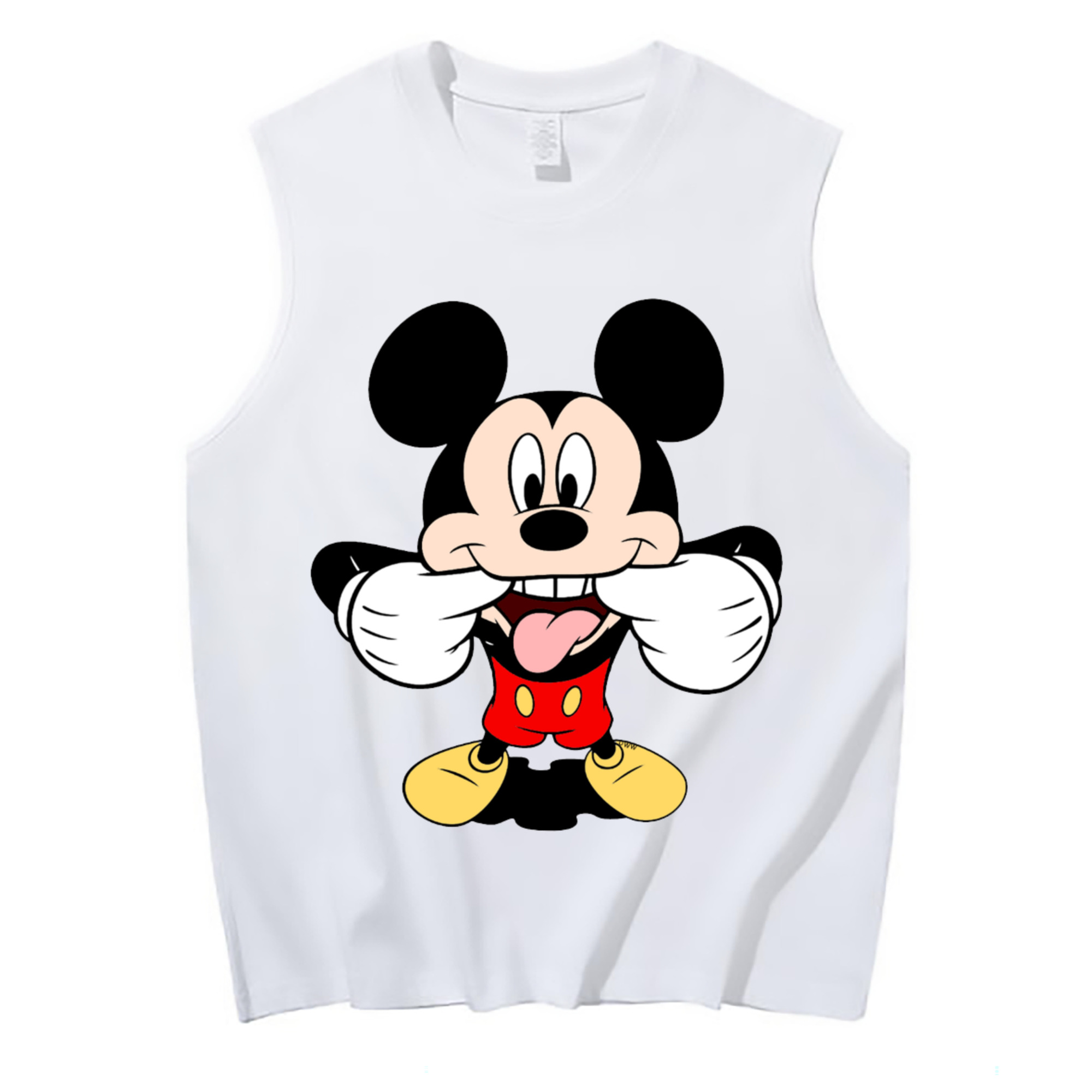 ミッキーマウス Mickey Mouse コットン100％タンクトップ（フロントプリント）