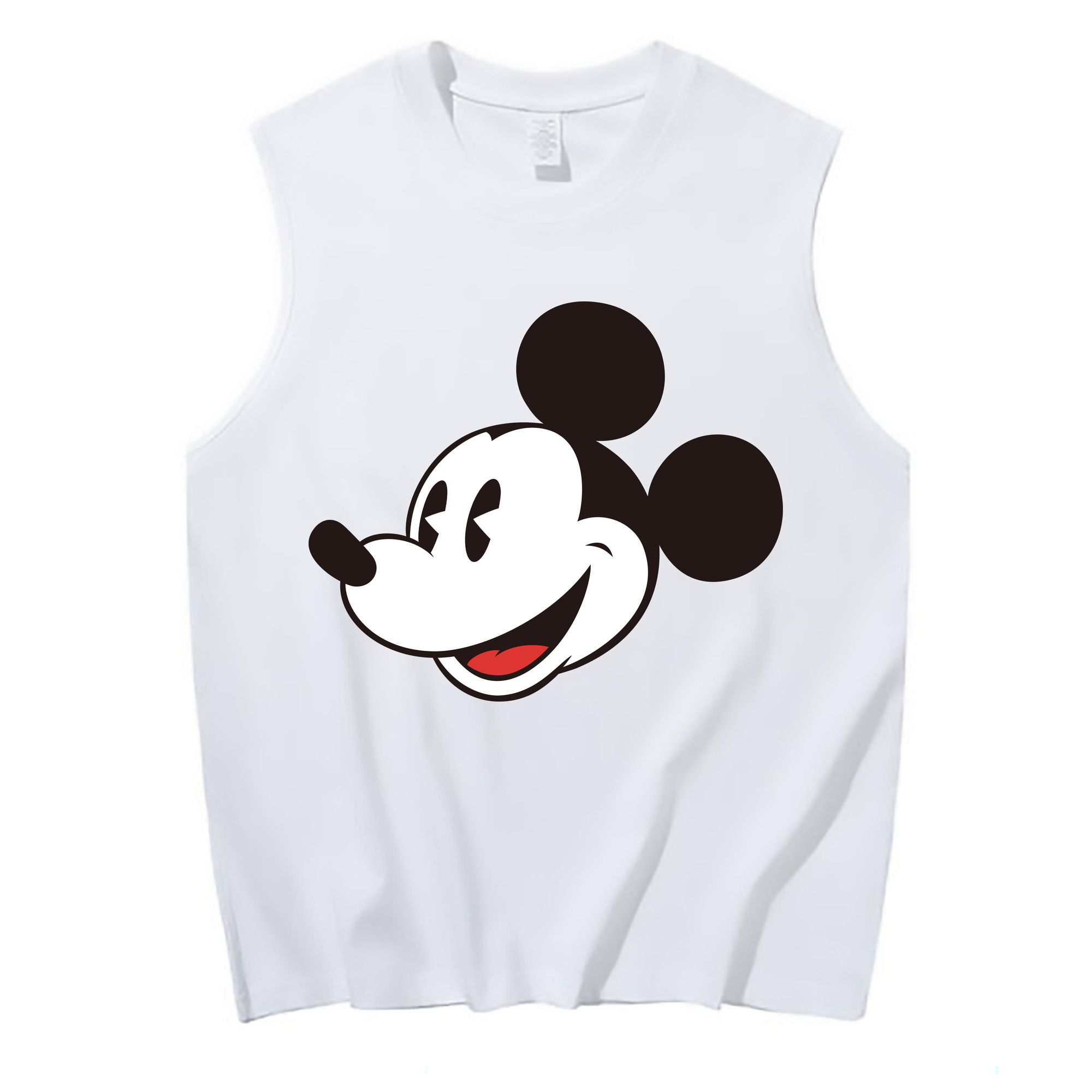 ミッキーマウス Mickey Mouse コットン100％タンクトップ（フロントプリント）