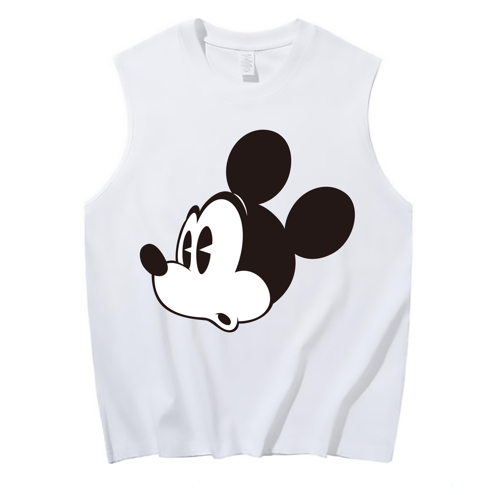 ミッキーマウス Mickey Mouse コットン100％タンクトップ（フロントプリント）
