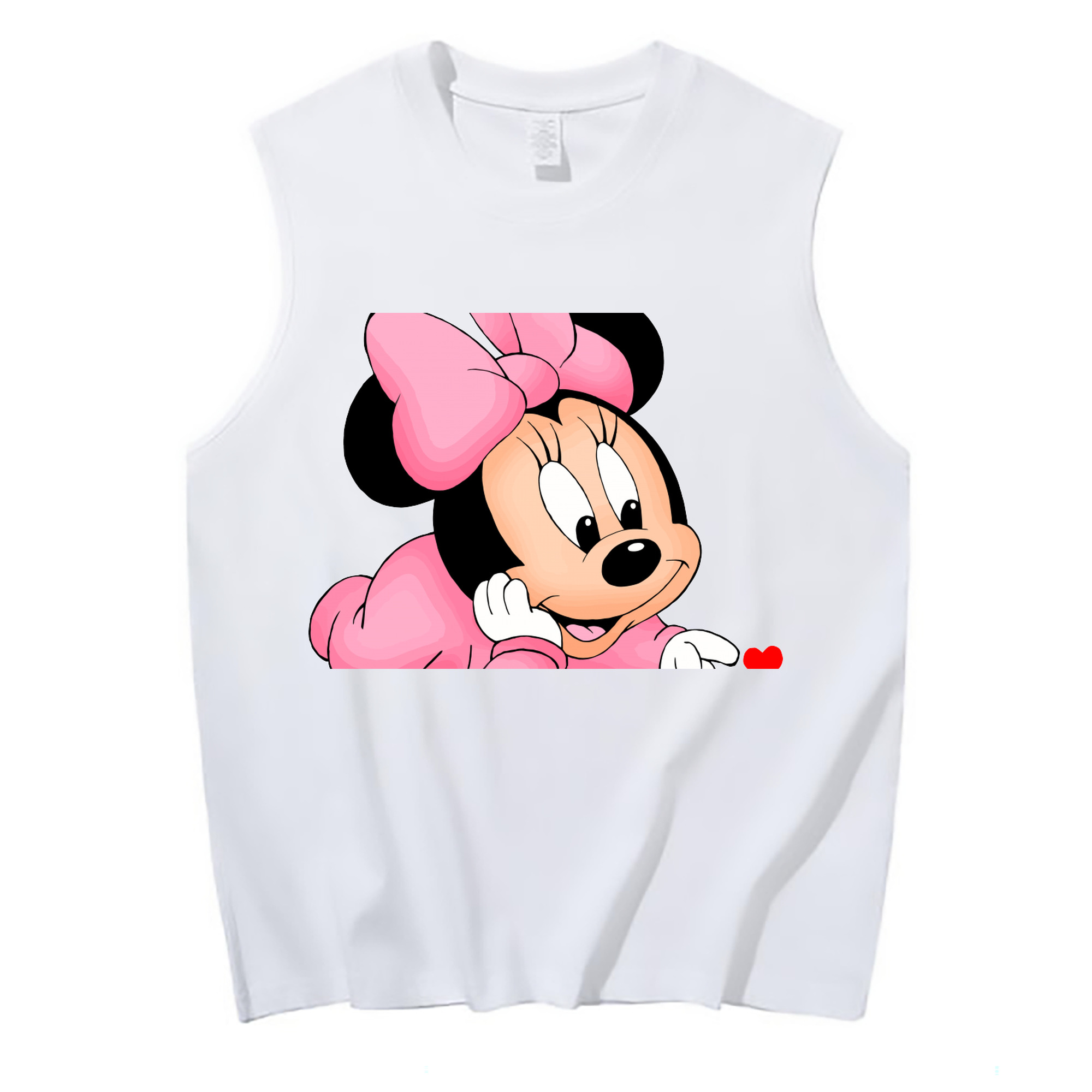 ミッキーマウス Mickey Mouse コットン100％タンクトップ（フロントプリント）