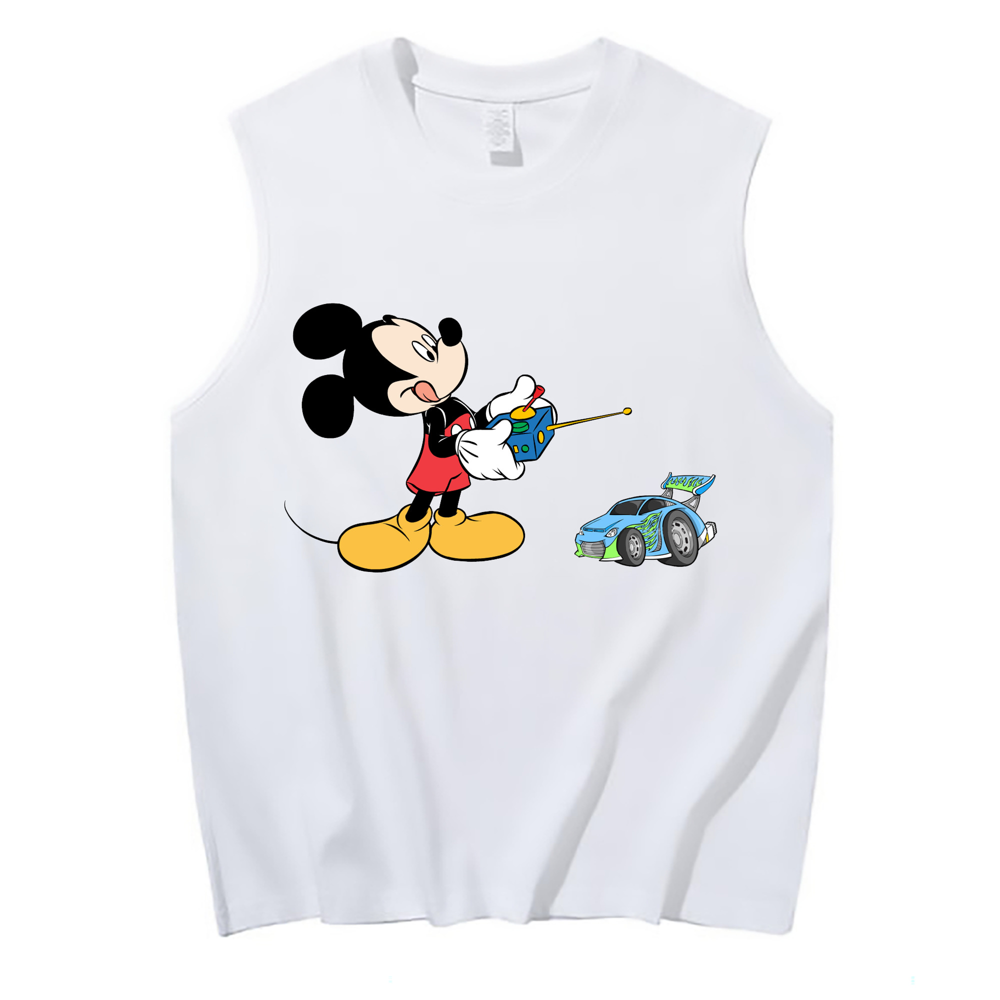 ミッキーマウス Mickey Mouse コットン100％タンクトップ（フロントプリント）