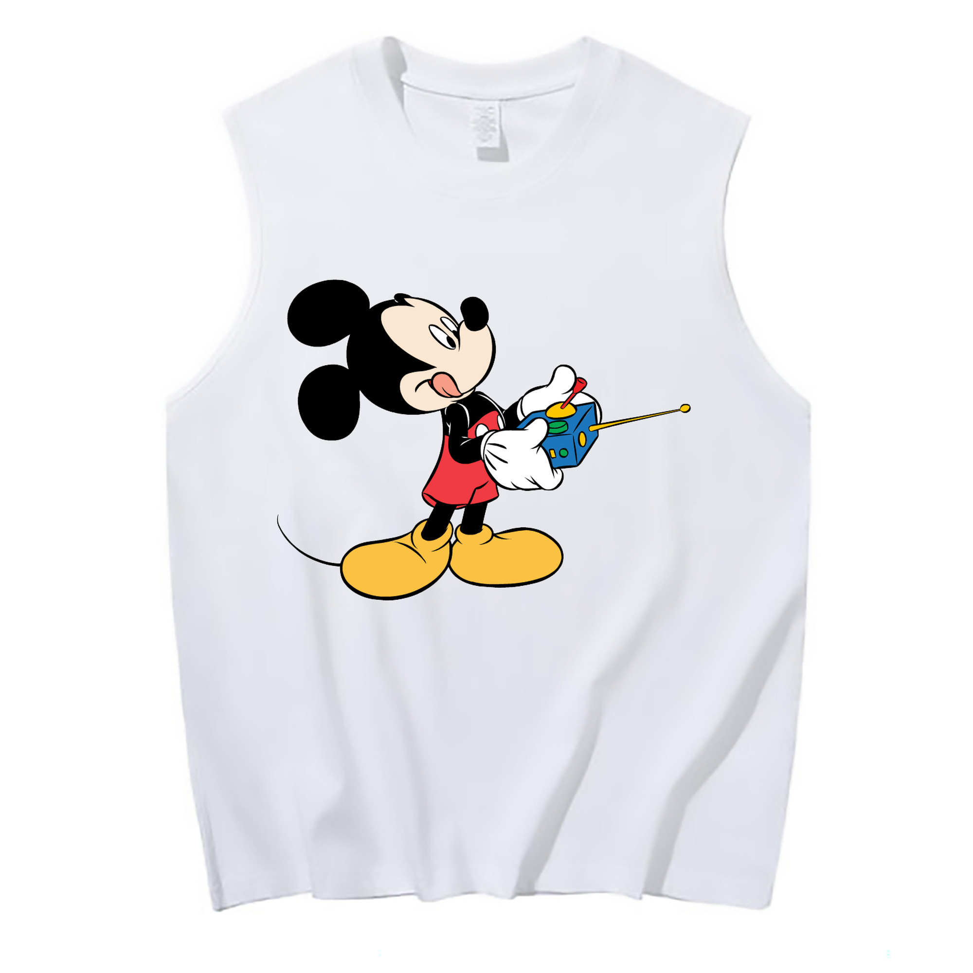 ミッキーマウス Mickey Mouse コットン100％タンクトップ（フロントプリント）