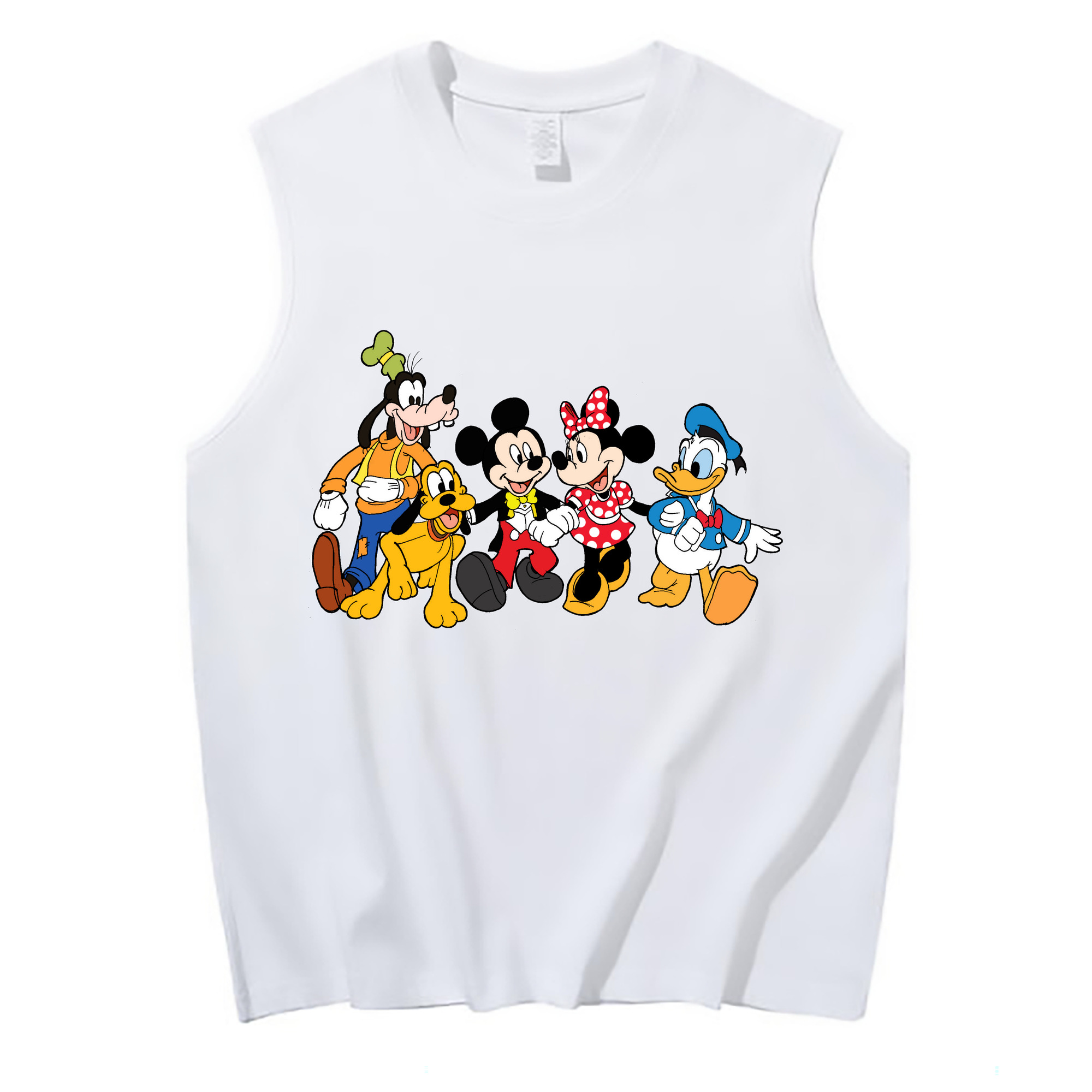 （画像用） ミッキーマウス Mickey Mouse コットン100％タンクトップ（フロントプリント）