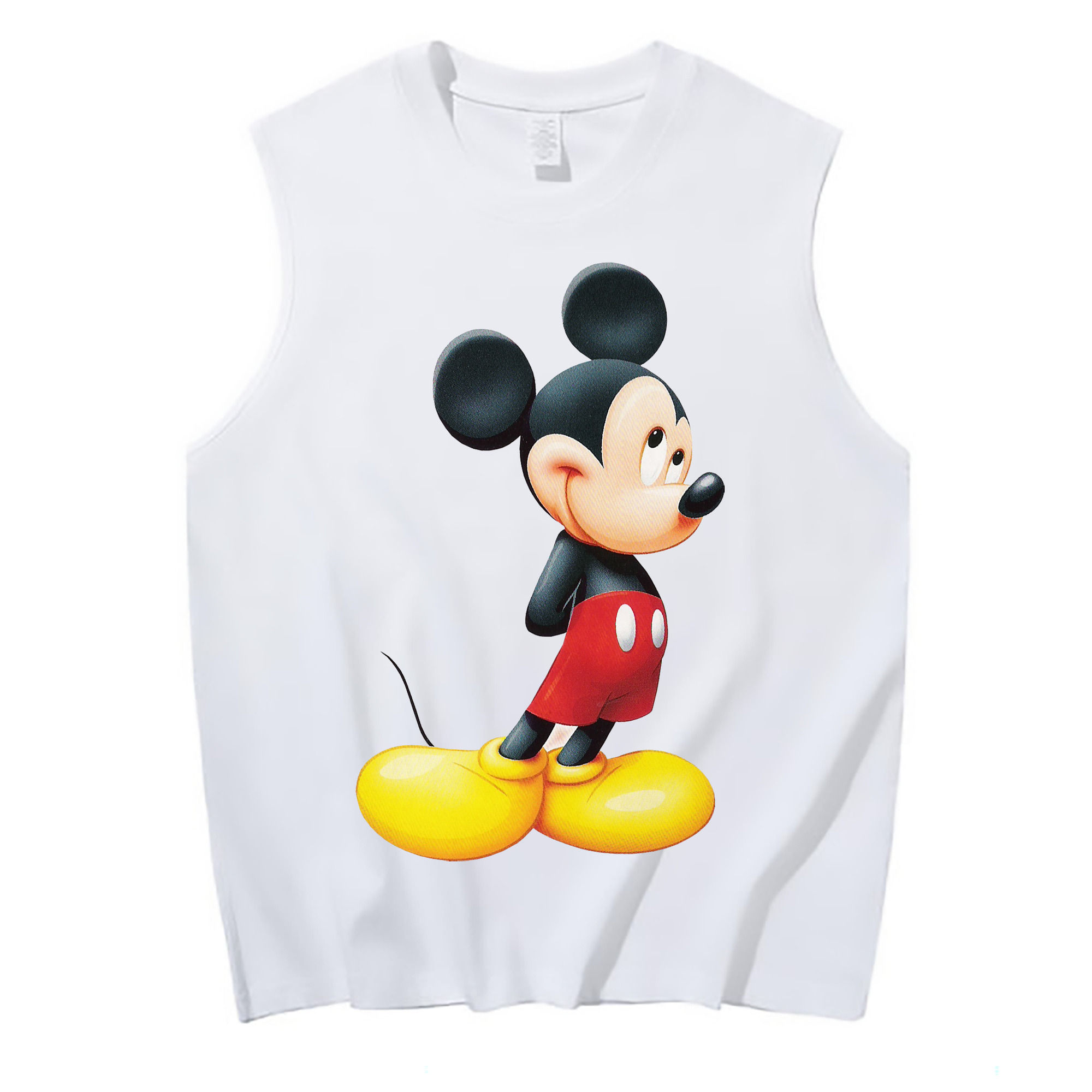 （画像用） ミッキーマウス Mickey Mouse コットン100％タンクトップ（フロントプリント）