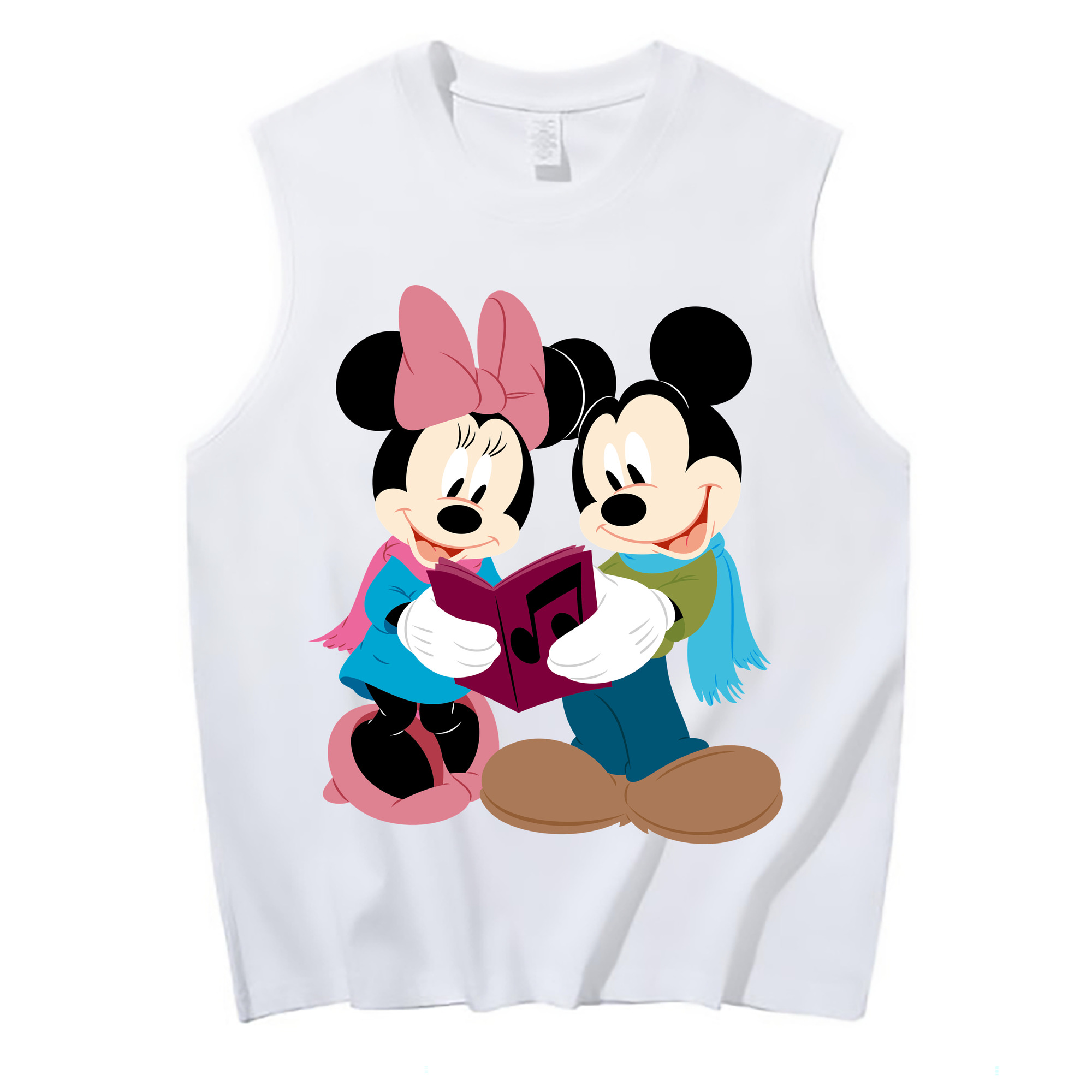 ミッキーマウス Mickey Mouse コットン100％タンクトップ（フロントプリント）
