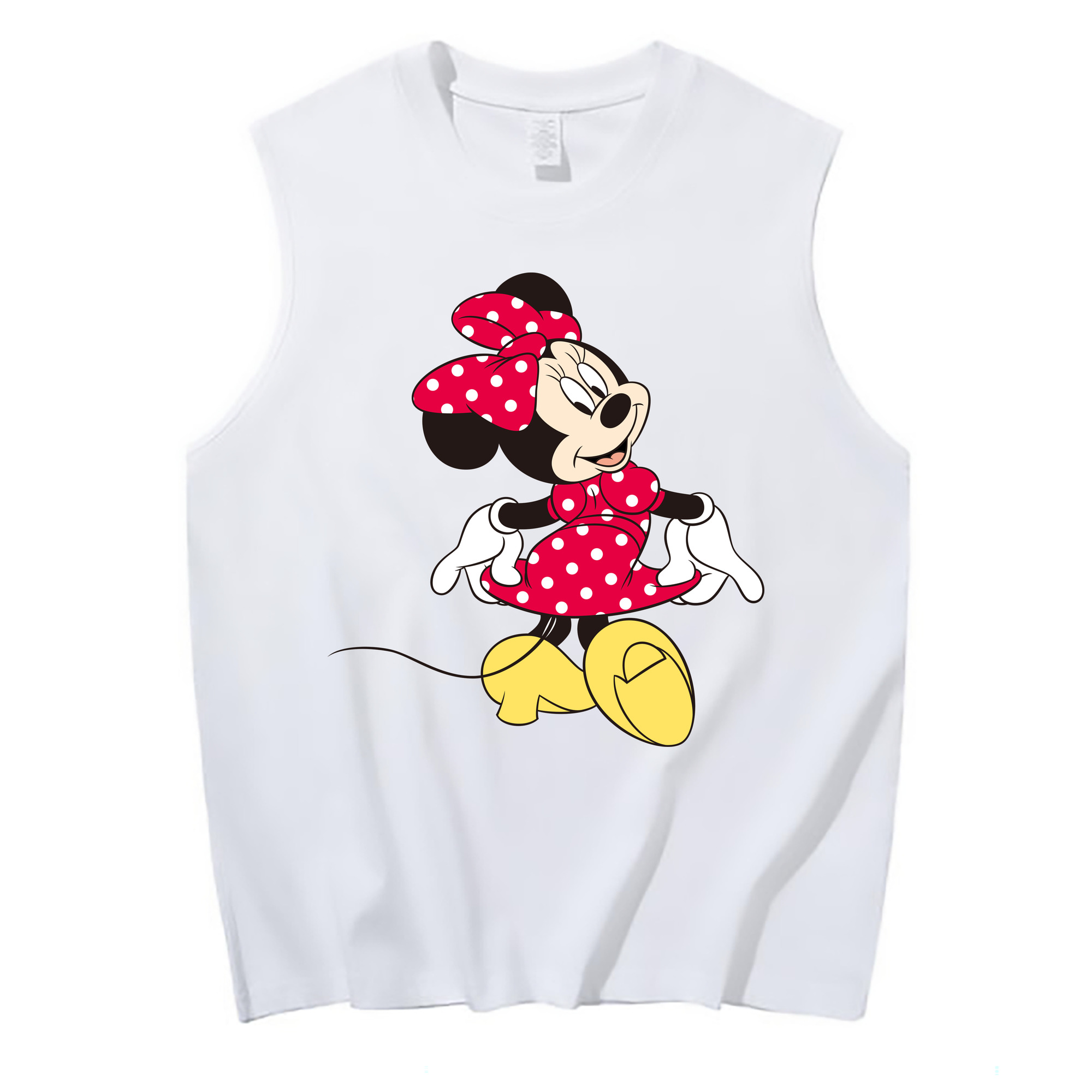 ミッキーマウス Mickey Mouse コットン100％タンクトップ（フロントプリント）