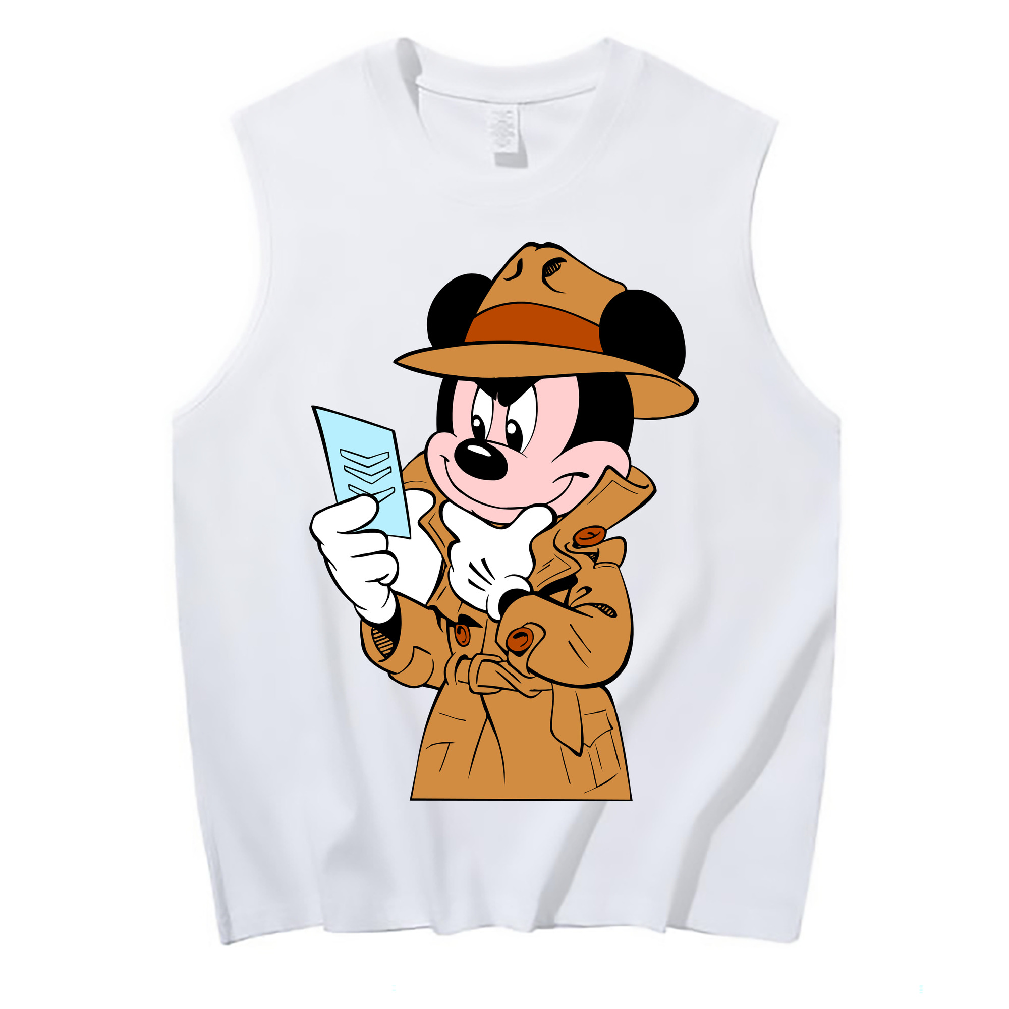 ミッキーマウス Mickey Mouse コットン100％タンクトップ（フロントプリント）