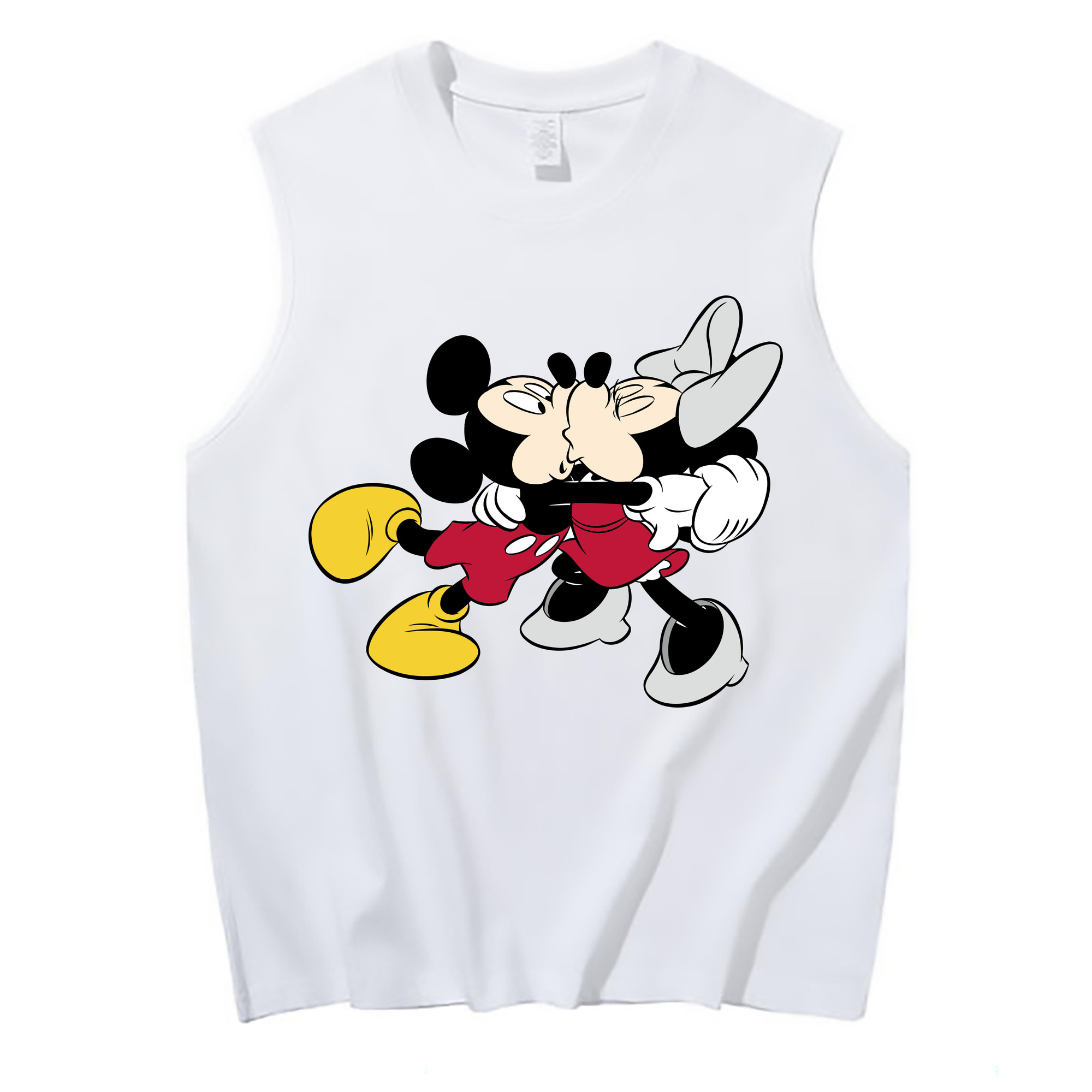 ミッキーマウス Mickey Mouse コットン100％タンクトップ（フロントプリント）