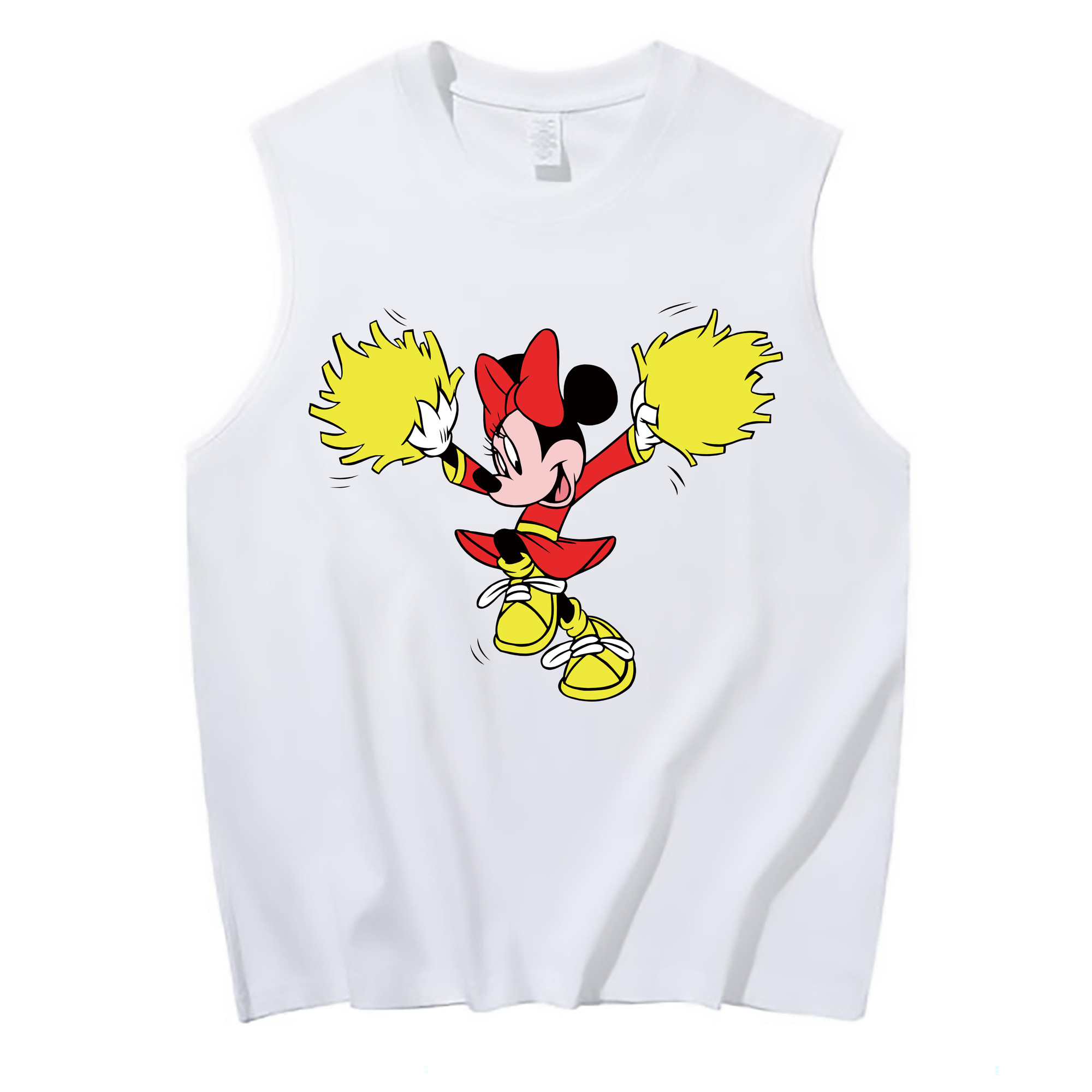 ミッキーマウス Mickey Mouse コットン100％タンクトップ（フロントプリント）