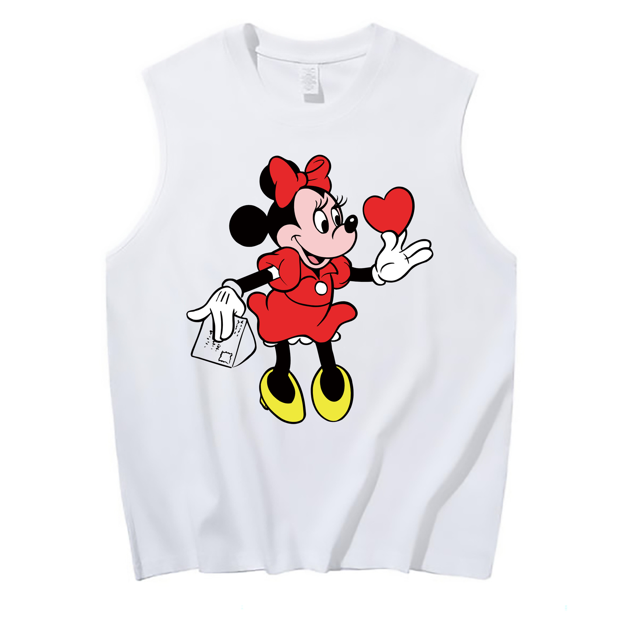 ミッキーマウス Mickey Mouse コットン100％タンクトップ（フロントプリント）