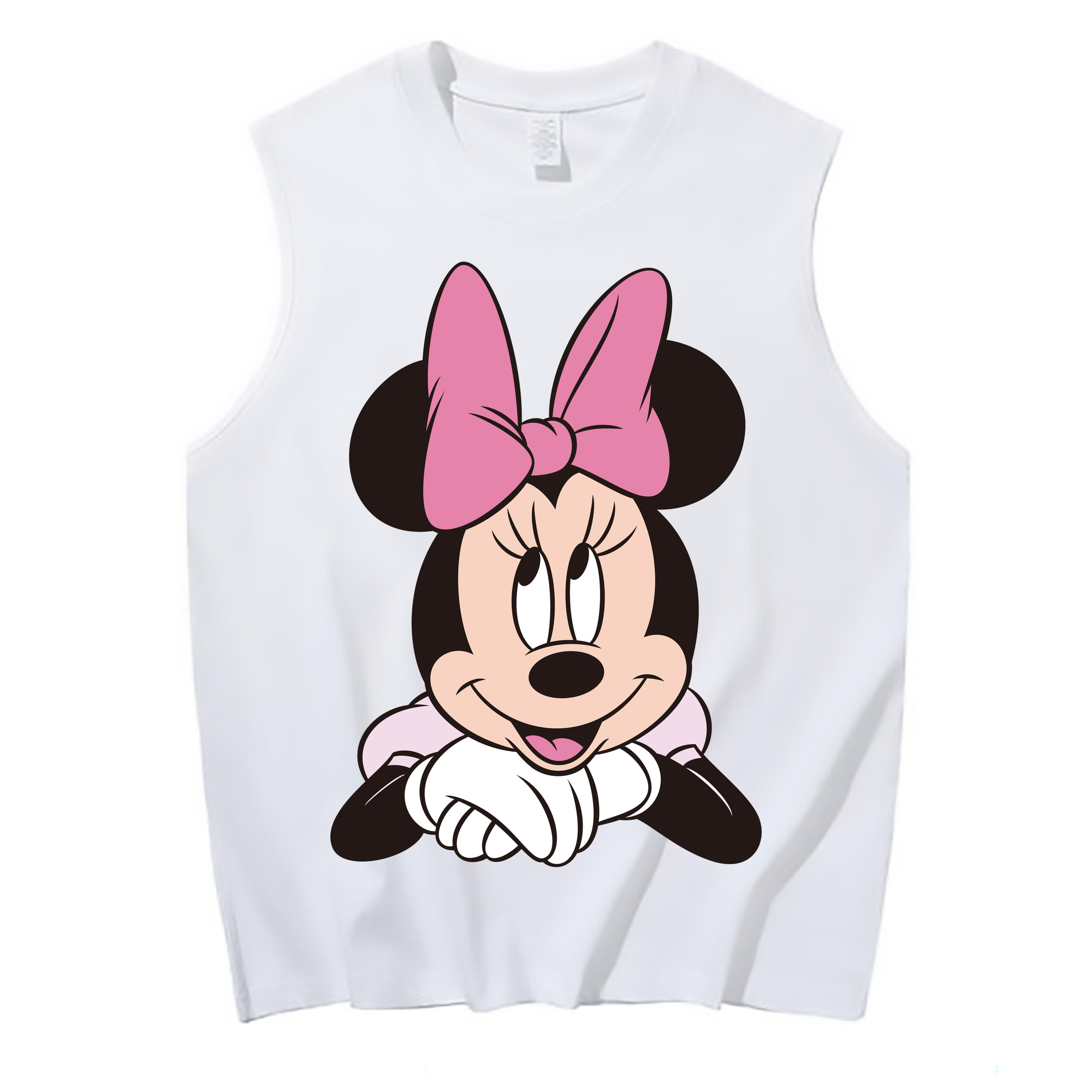 ミッキーマウス Mickey Mouse コットン100％タンクトップ（フロントプリント）