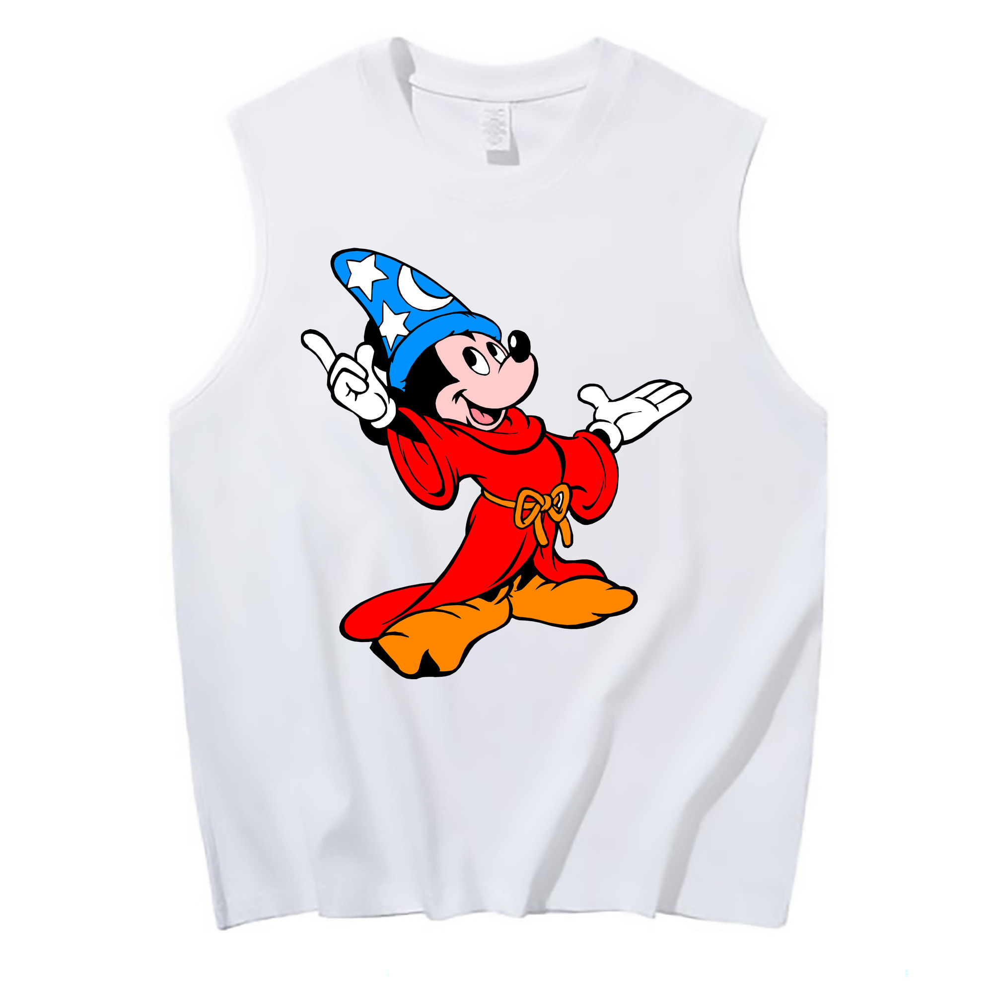 ミッキーマウス Mickey Mouse コットン100％タンクトップ（フロントプリント）