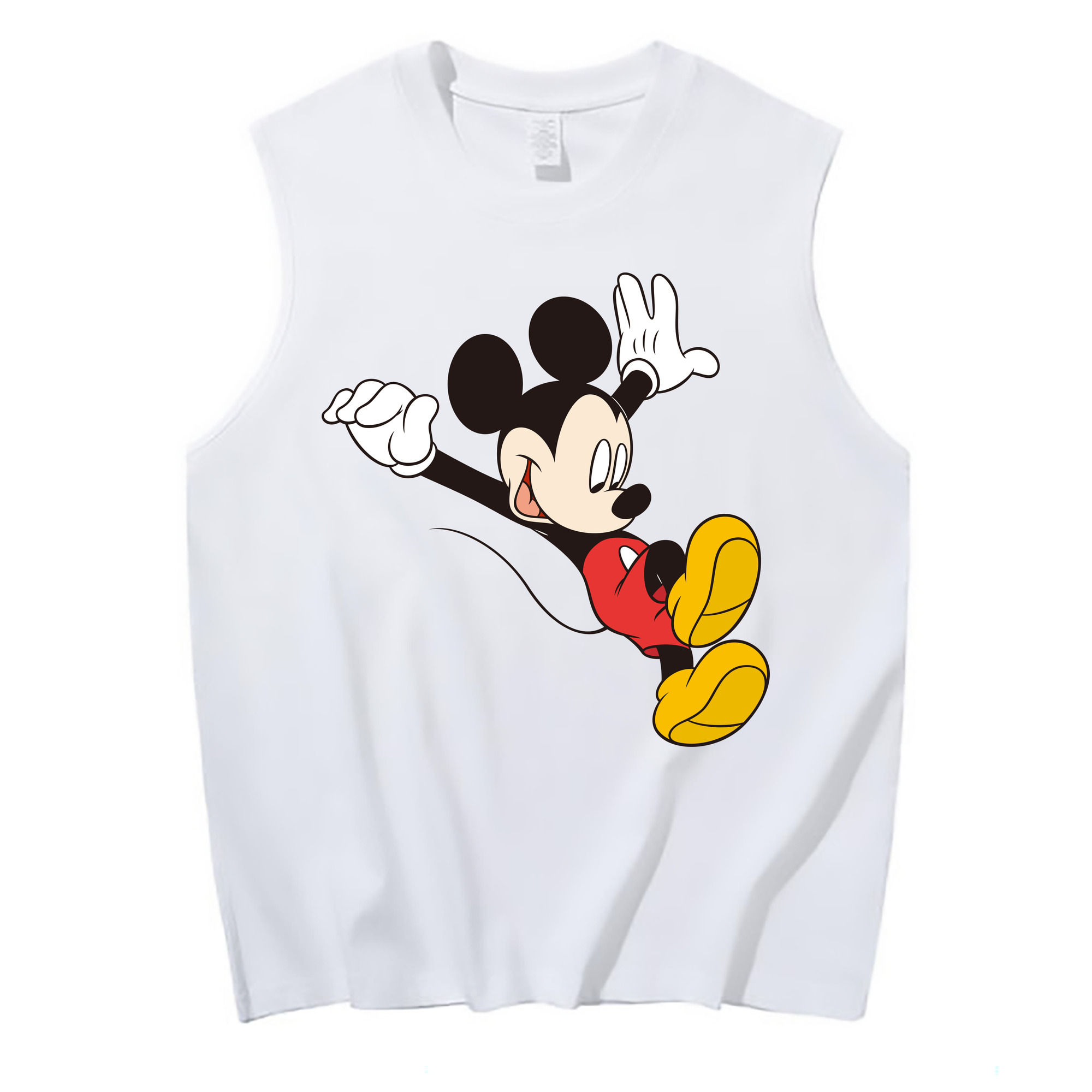 ミッキーマウス Mickey Mouse コットン100％タンクトップ（フロントプリント）