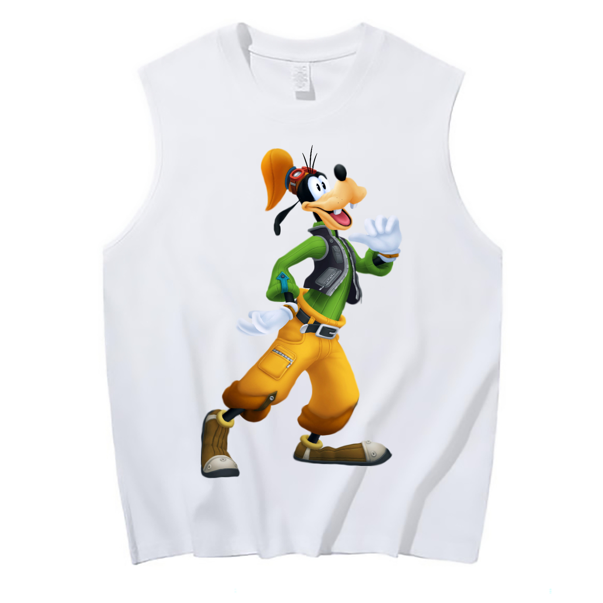 ミッキーマウス Mickey Mouse コットン100％タンクトップ（フロントプリント）