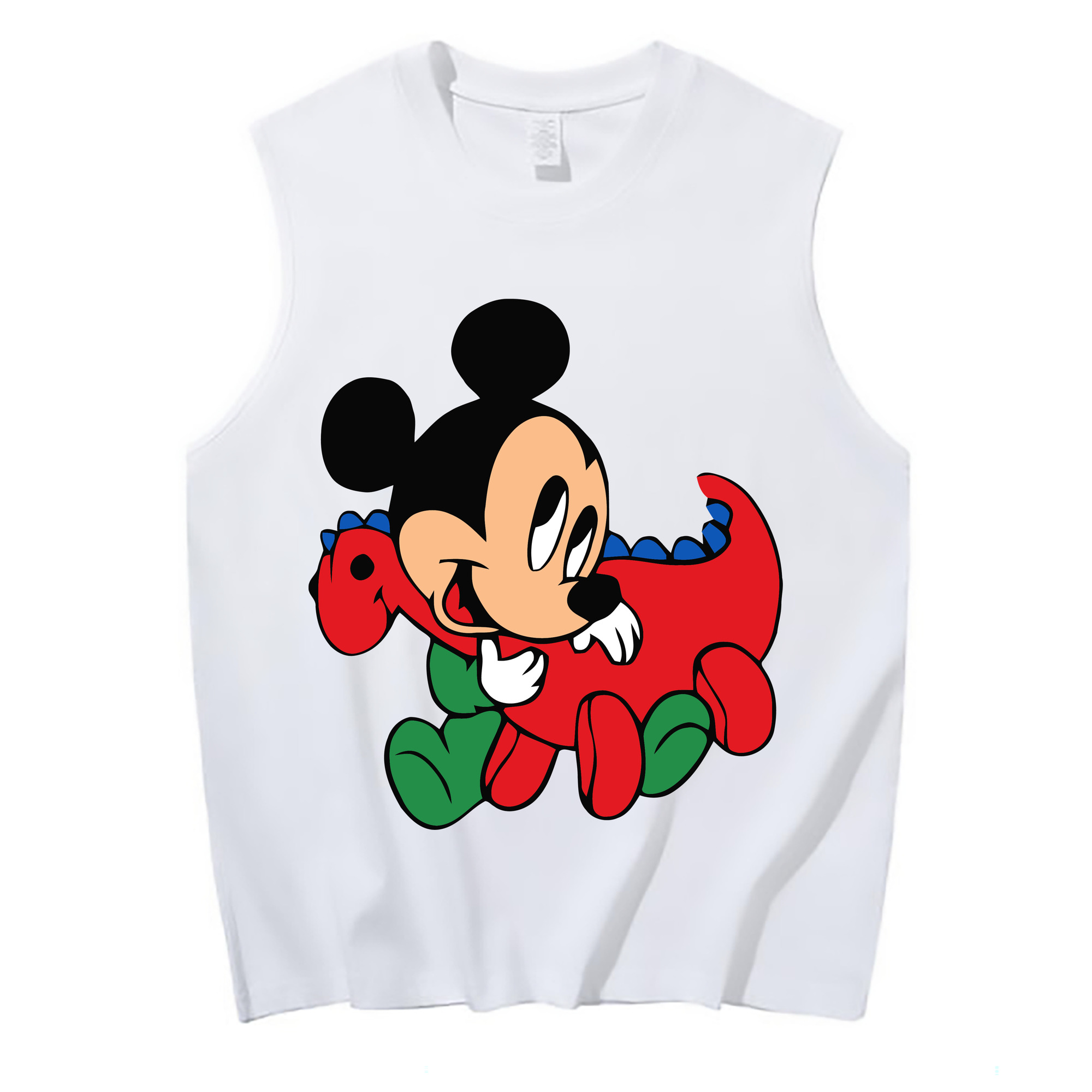 ミッキーマウス Mickey Mouse コットン100％タンクトップ（フロントプリント）