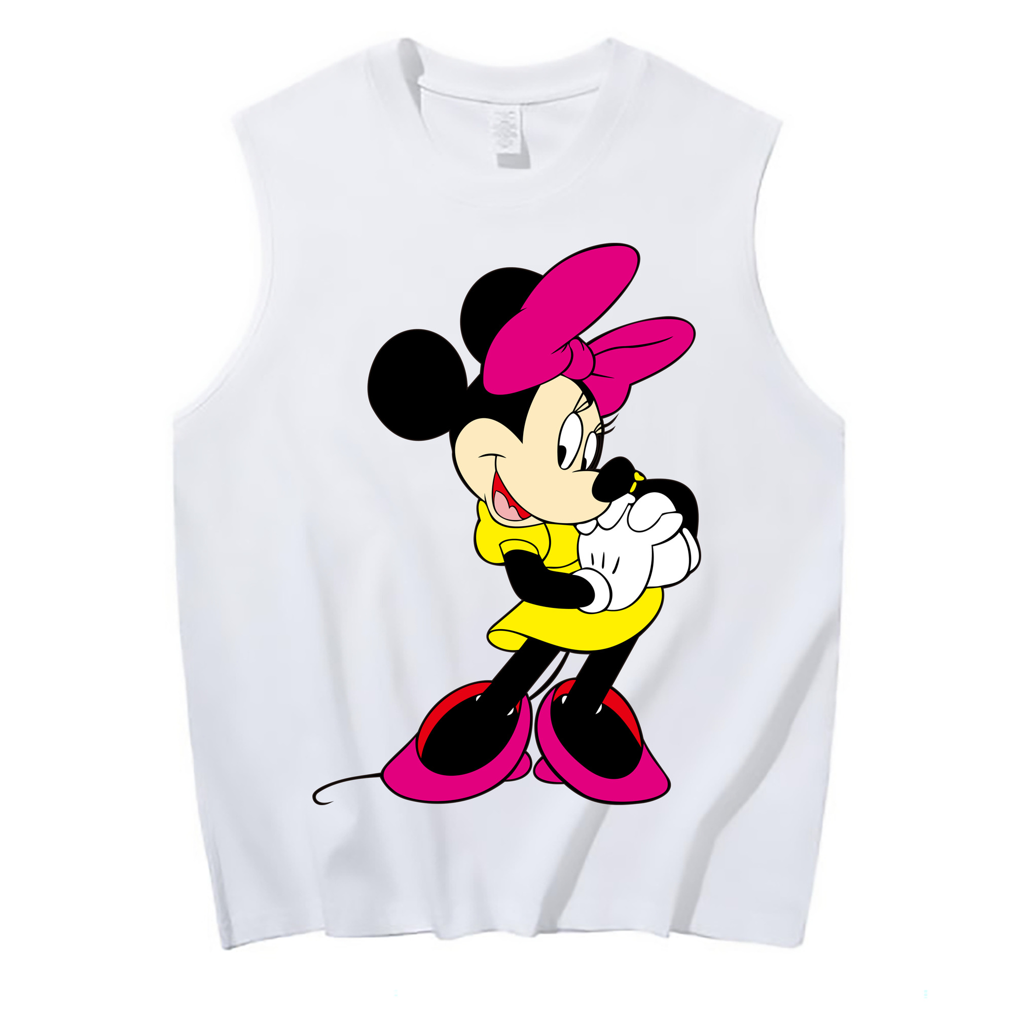 ミッキーマウス Mickey Mouse コットン100％タンクトップ（フロントプリント）