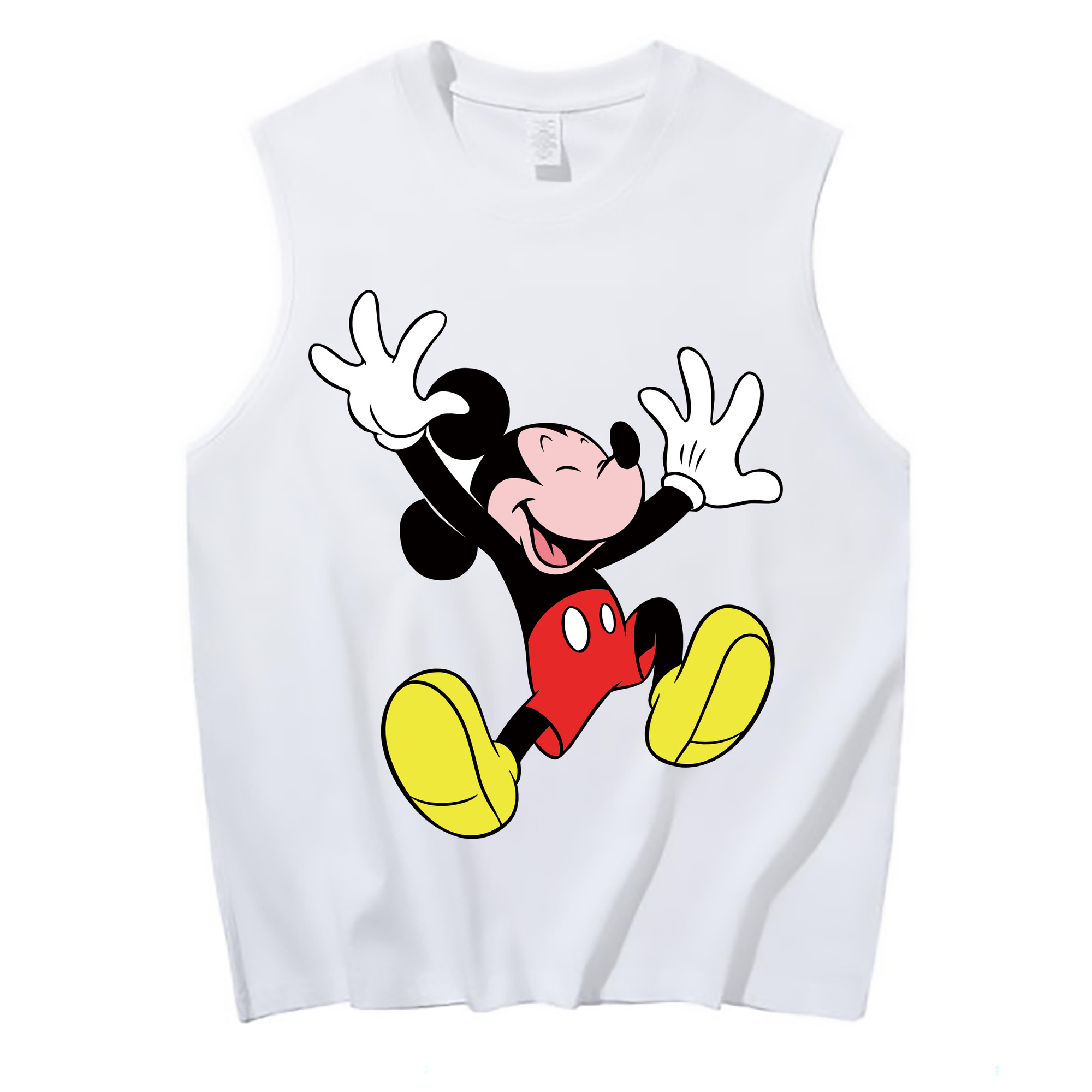 ミッキーマウス Mickey Mouse コットン100％タンクトップ（フロントプリント）