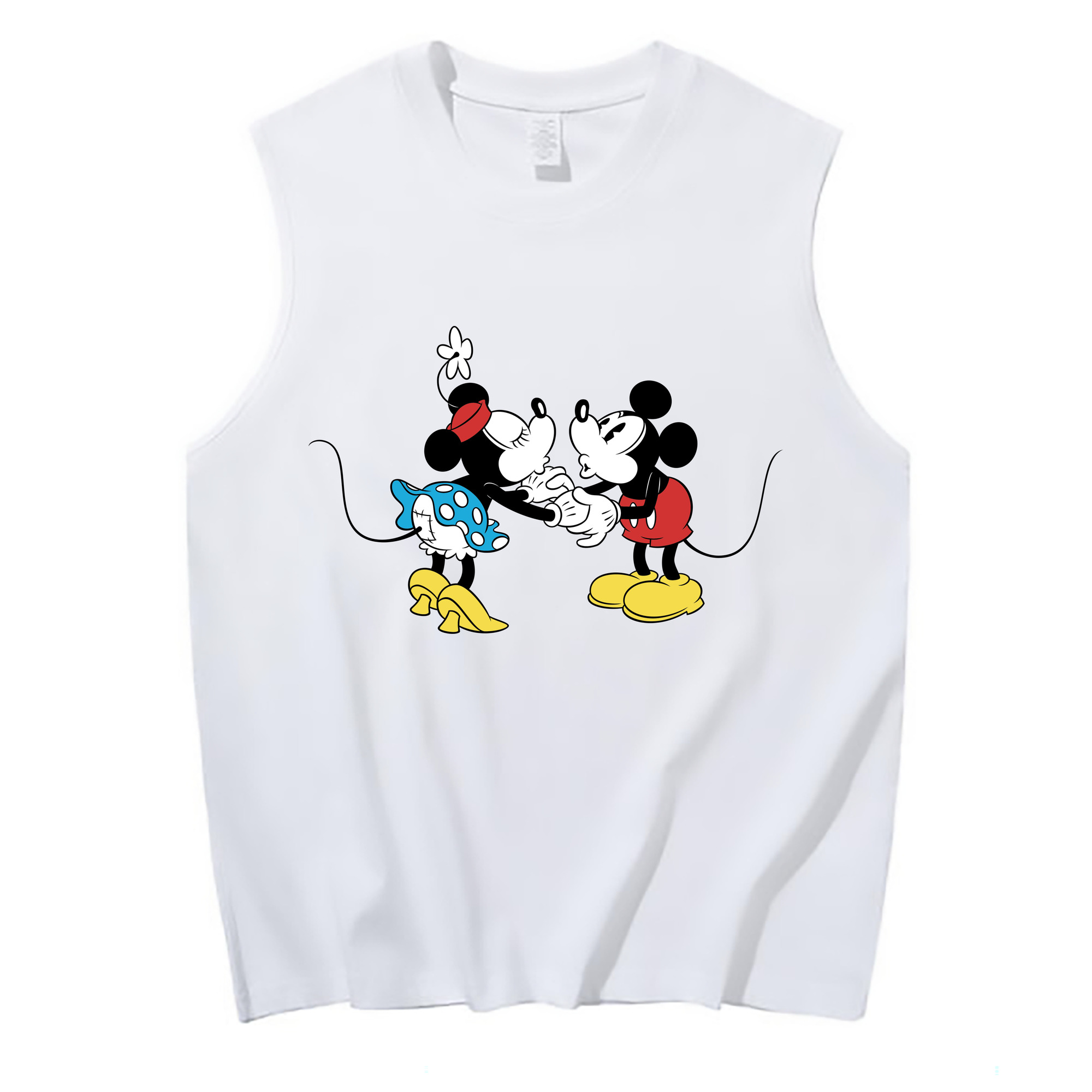 ミッキーマウス Mickey Mouse コットン100％タンクトップ（フロントプリント）