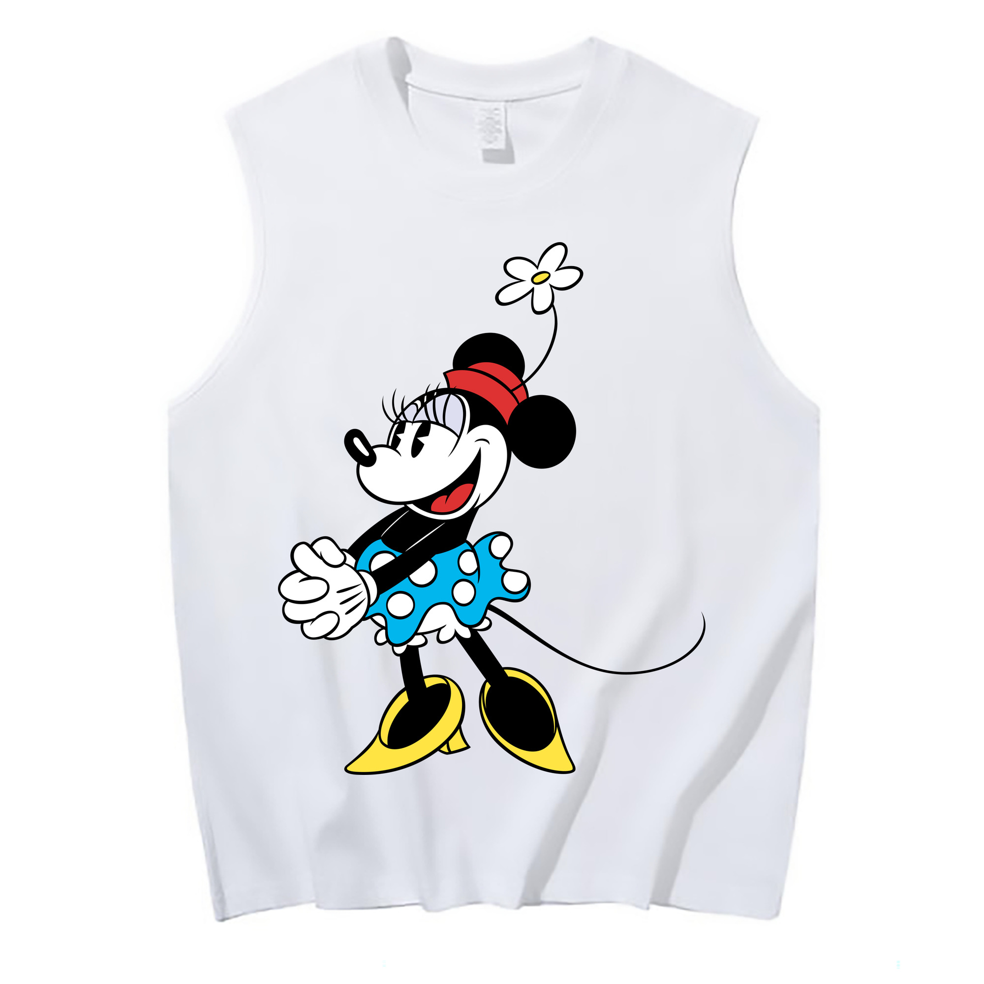 ミッキーマウス Mickey Mouse コットン100％タンクトップ（フロントプリント）