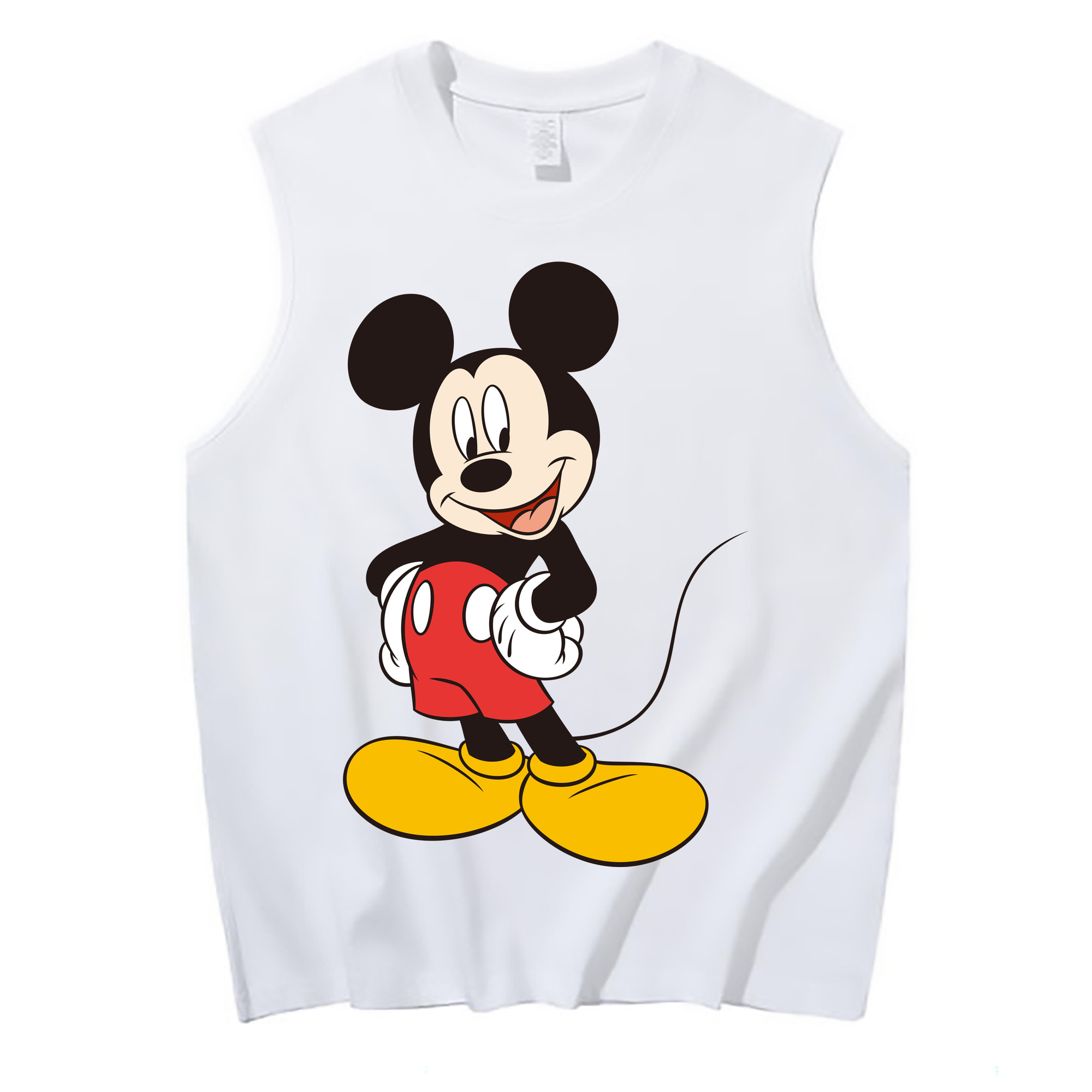 ミッキーマウス Mickey Mouse コットン100％タンクトップ（フロントプリント）
