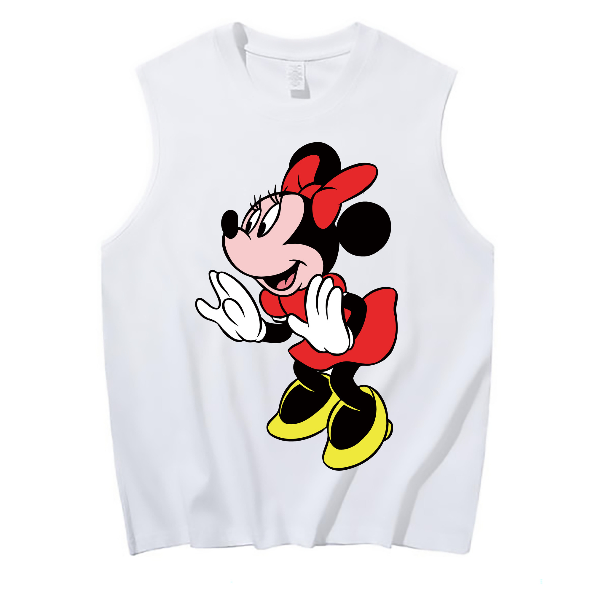 ミッキーマウス Mickey Mouse コットン100％タンクトップ（フロントプリント）