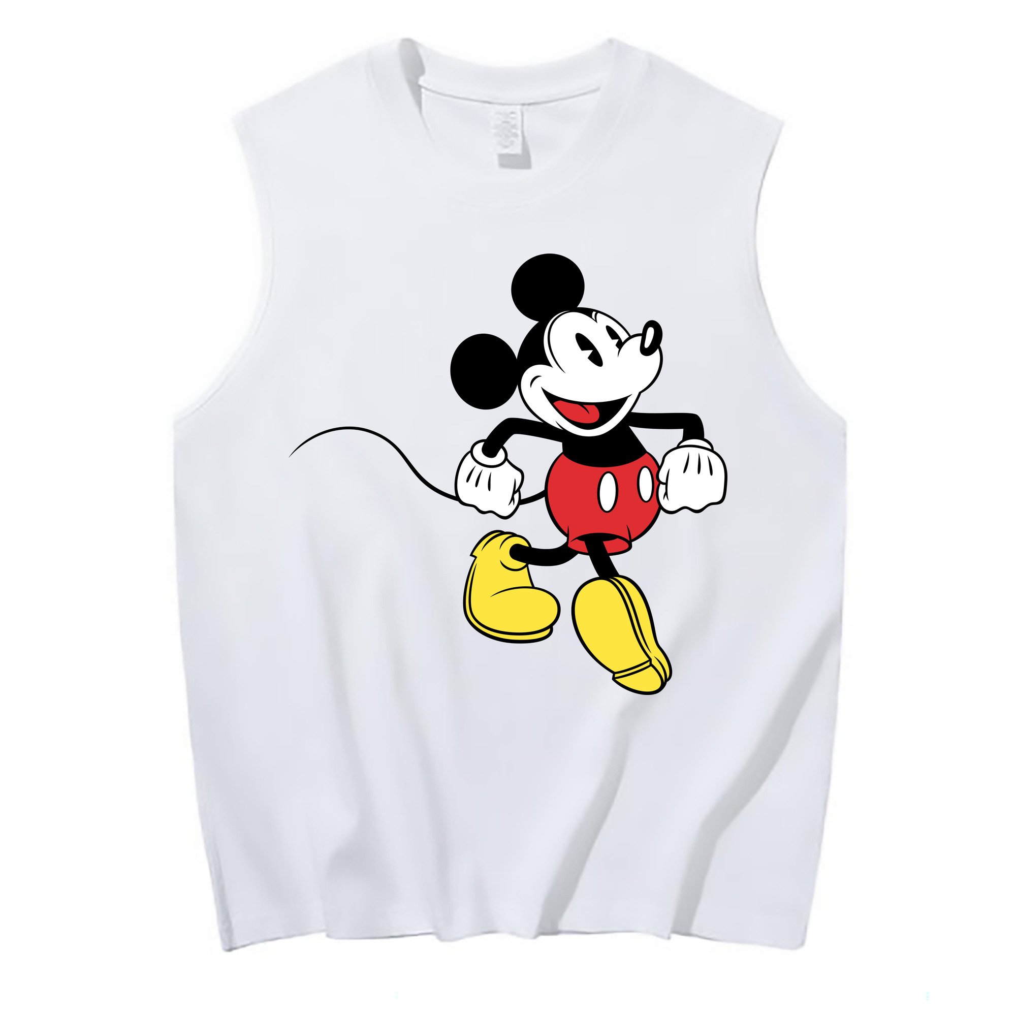 ミッキーマウス Mickey Mouse コットン100％タンクトップ（フロントプリント）