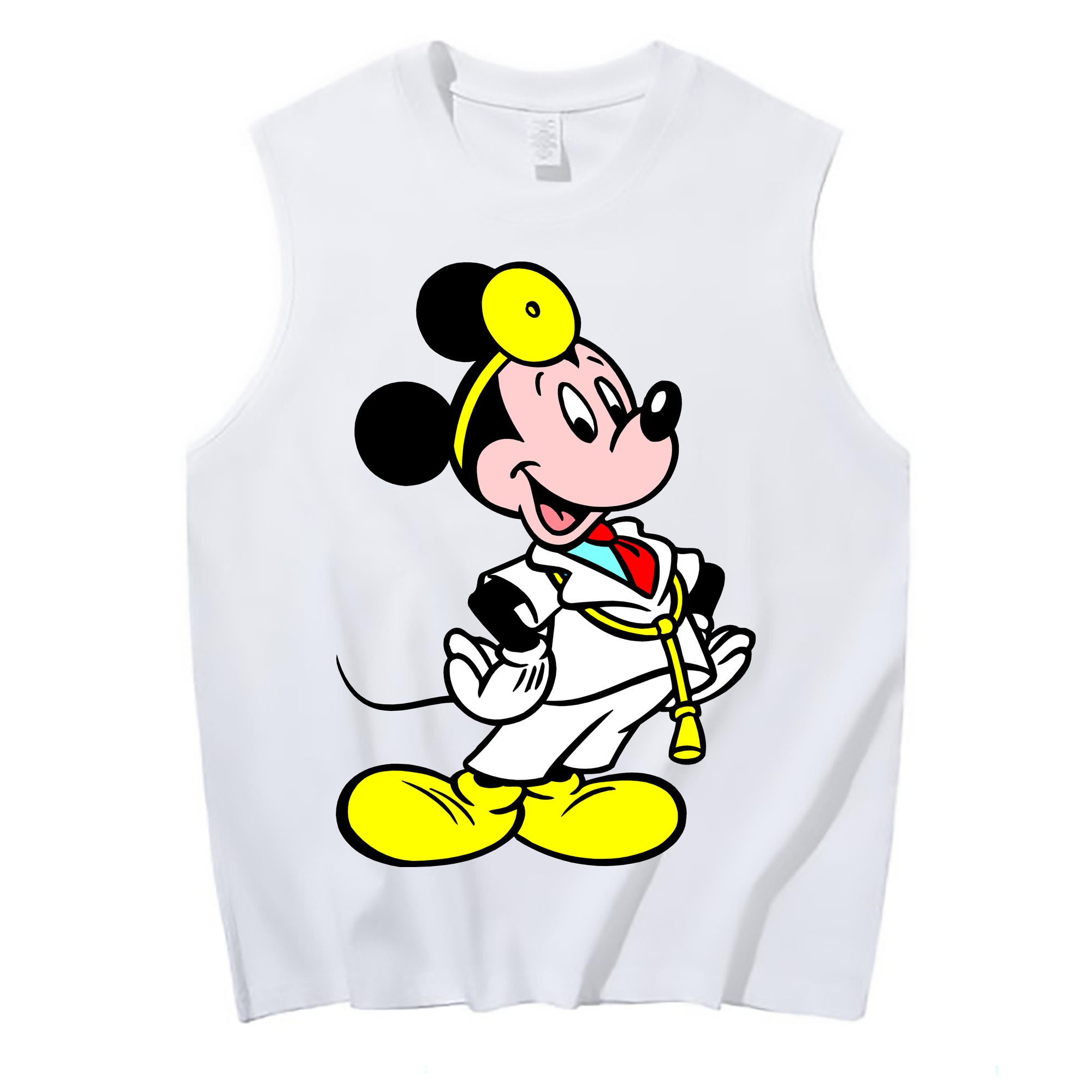 ミッキーマウス Mickey Mouse コットン100％タンクトップ（フロントプリント）