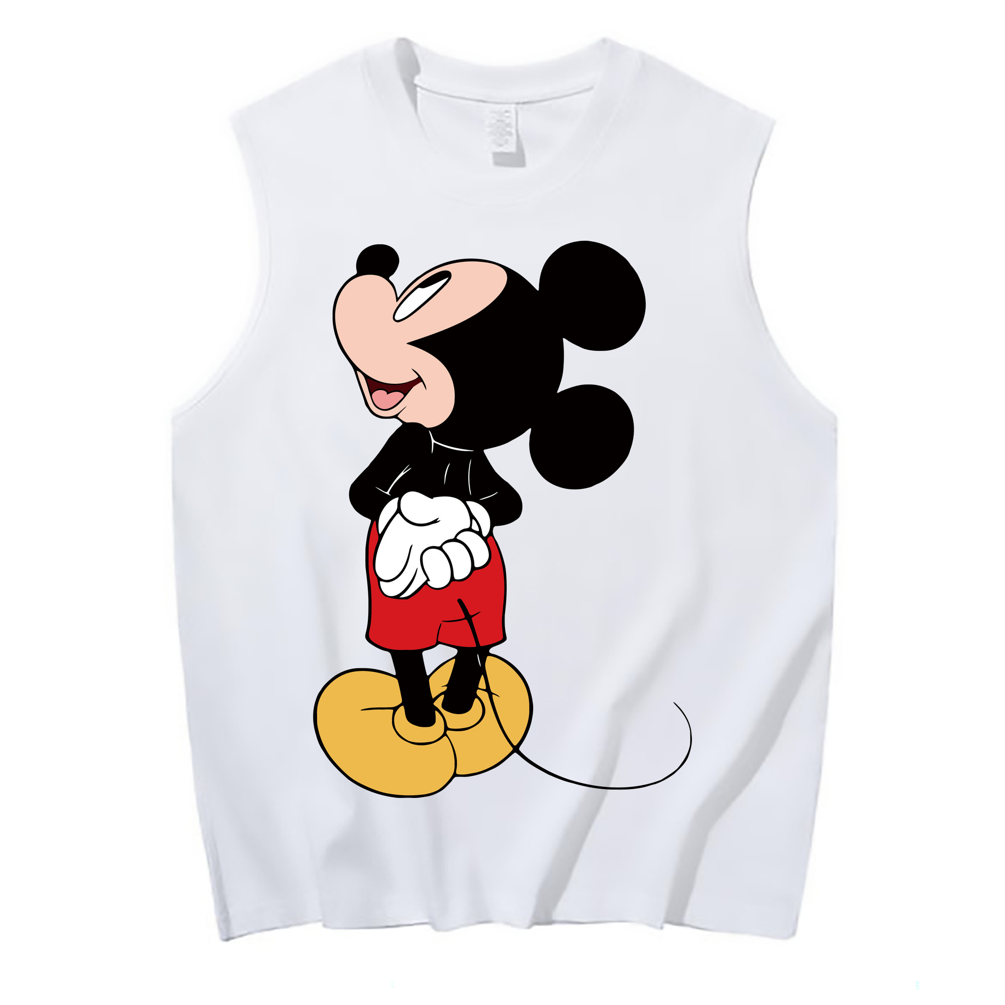 ミッキーマウス Mickey Mouse コットン100％タンクトップ（フロントプリント）