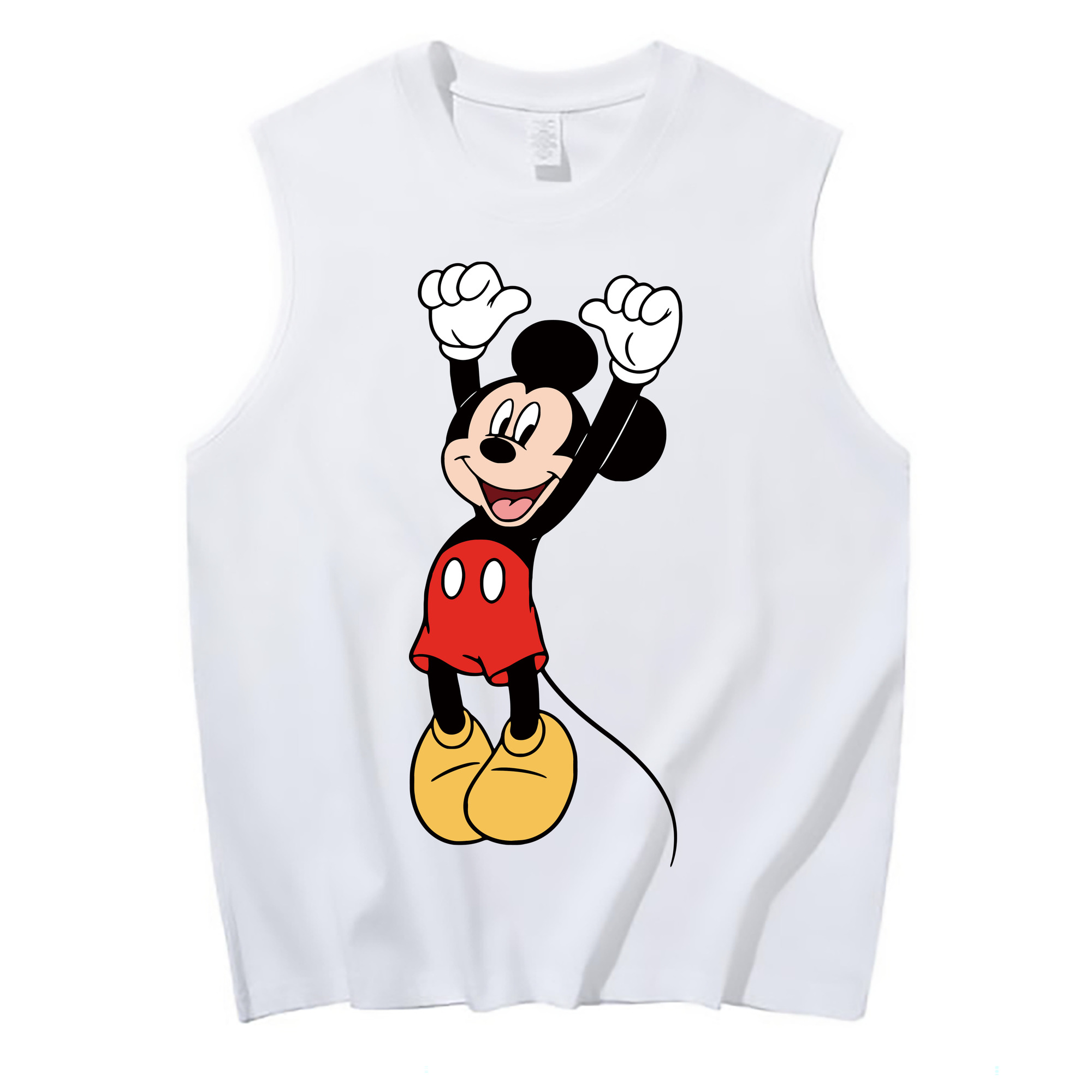 ミッキーマウス Mickey Mouse コットン100％タンクトップ（フロントプリント）