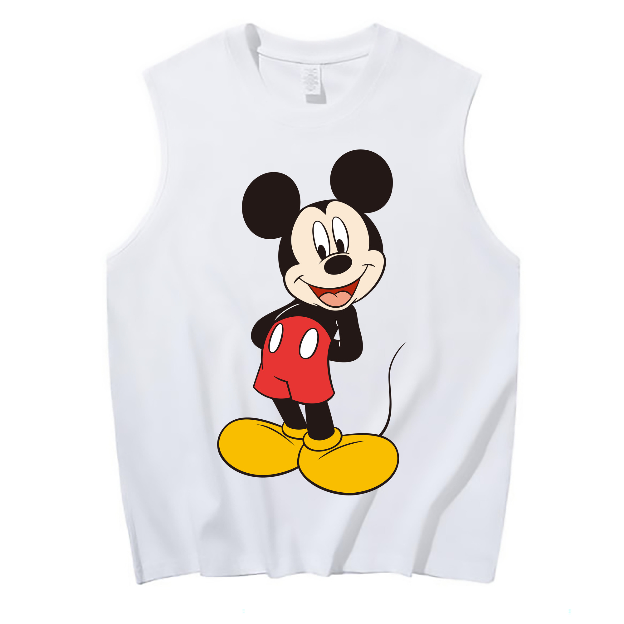 ミッキーマウス Mickey Mouse コットン100％タンクトップ（フロントプリント）