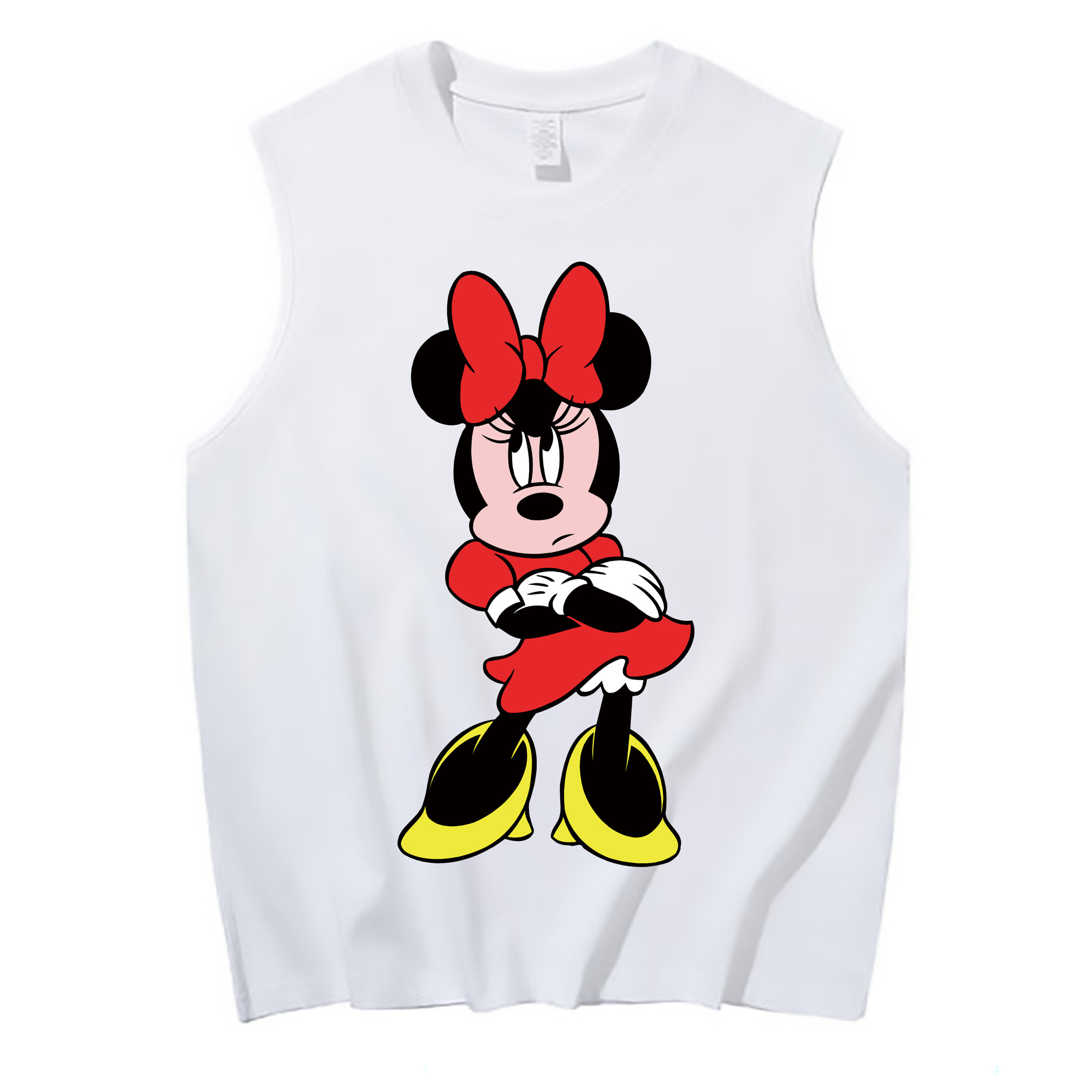 ミッキーマウス Mickey Mouse コットン100％タンクトップ（フロントプリント）