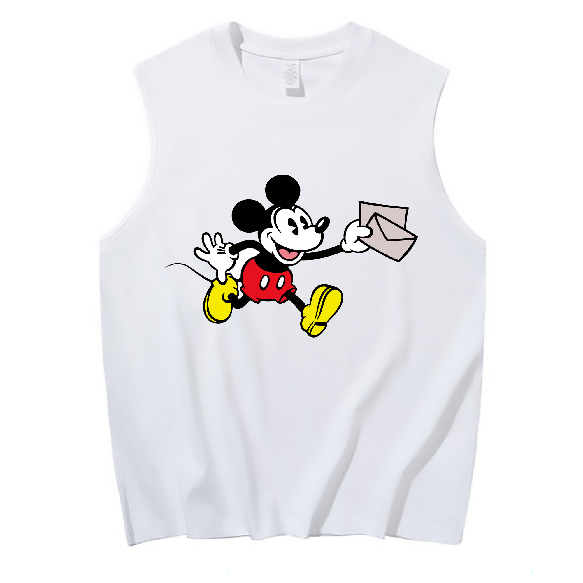 ミッキーマウス Mickey Mouse コットン100％タンクトップ（フロントプリント）