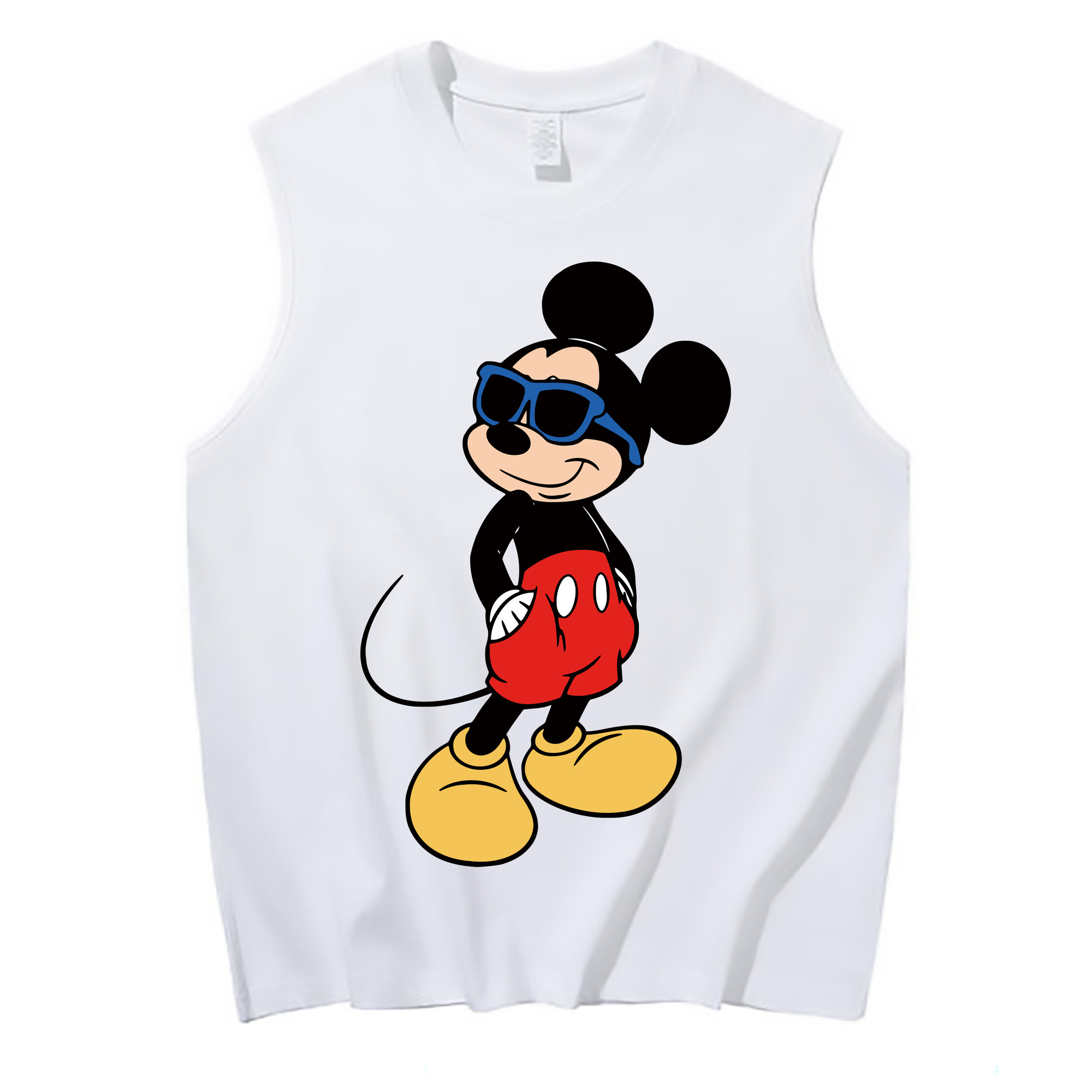 ミッキーマウス Mickey Mouse コットン100％タンクトップ（フロントプリント）