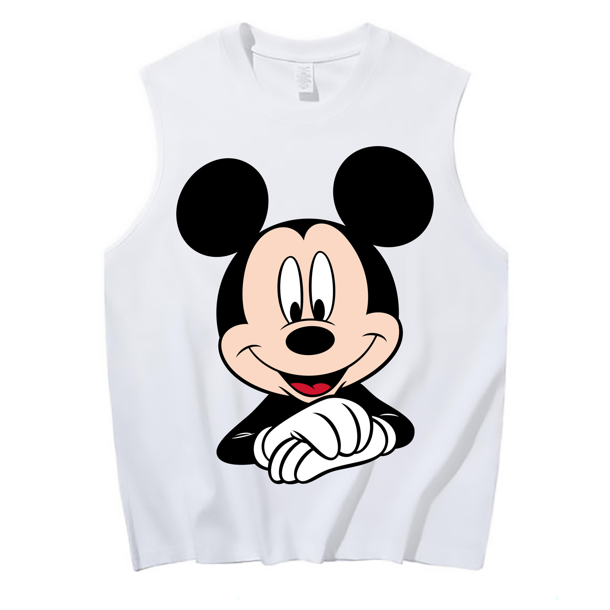 ミッキーマウス Mickey Mouse コットン100％タンクトップ（フロントプリント）