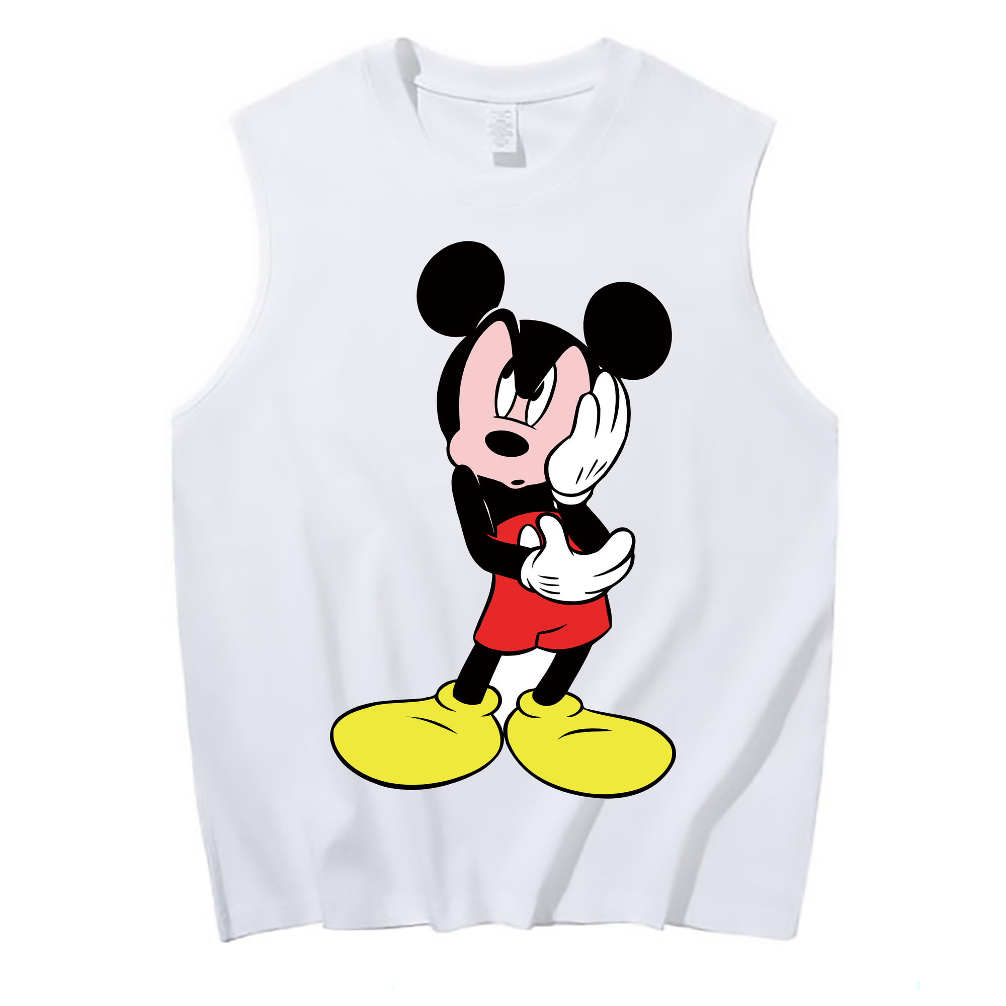 ミッキーマウス Mickey Mouse コットン100％タンクトップ（フロントプリント）