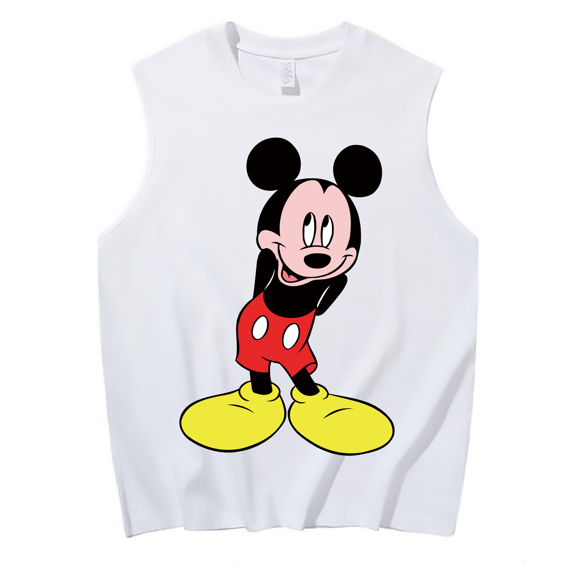 ミッキーマウス Mickey Mouse コットン100％タンクトップ（フロントプリント）