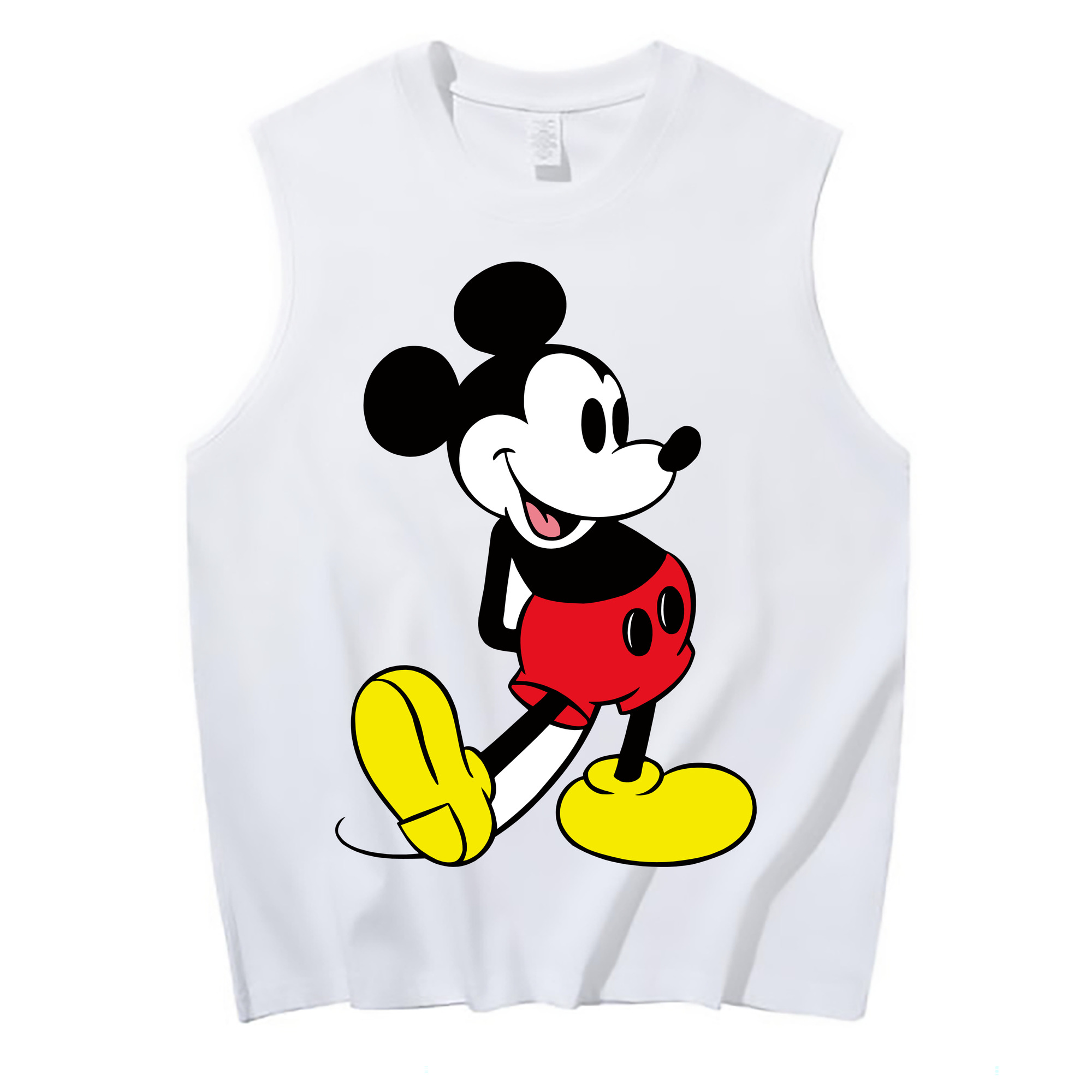 ミッキーマウス Mickey Mouse コットン100％タンクトップ（フロントプリント）