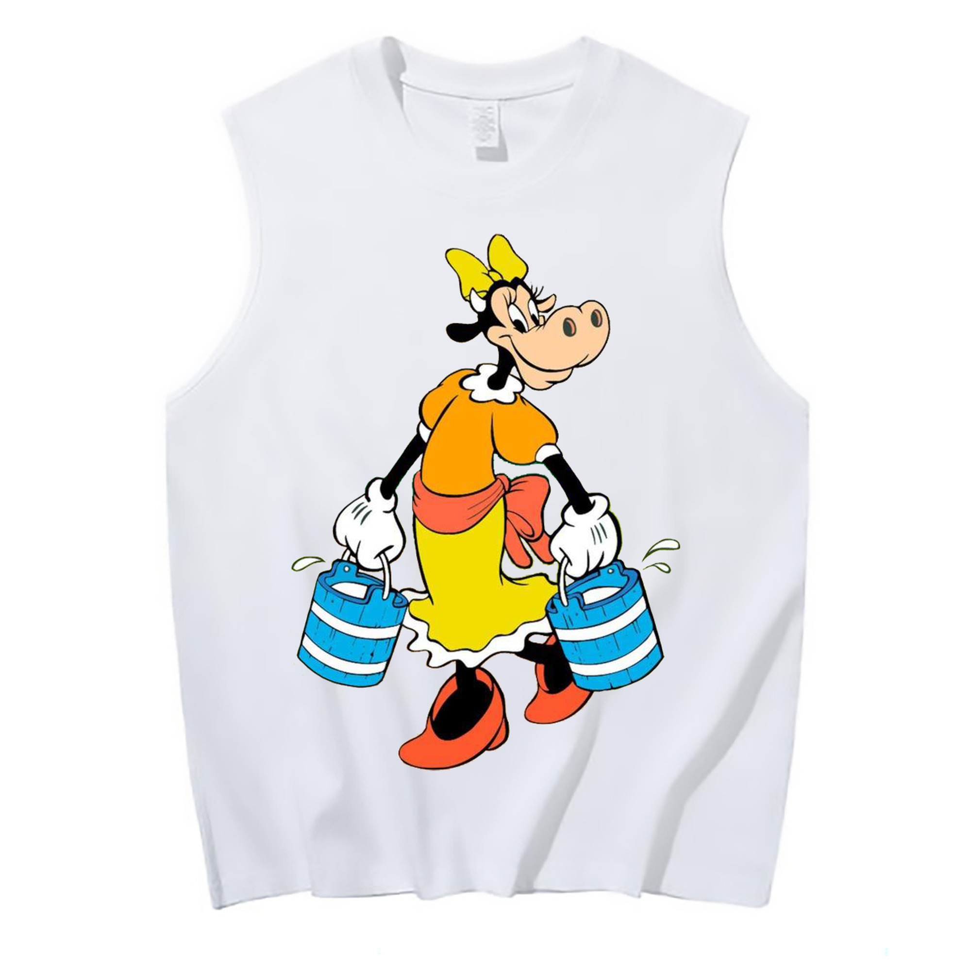 ミッキーマウス Mickey Mouse コットン100％タンクトップ（フロントプリント）