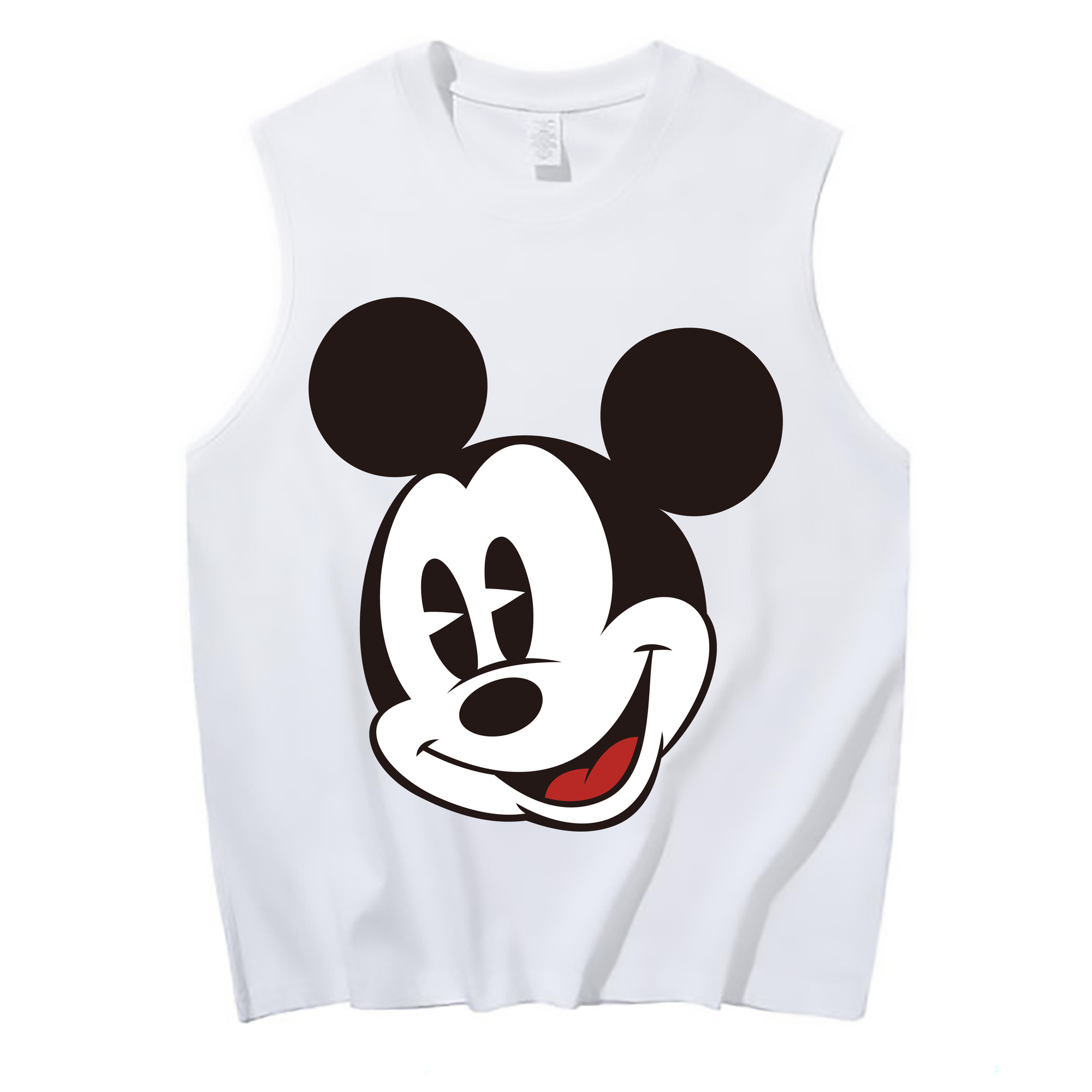 ミッキーマウス Mickey Mouse コットン100％タンクトップ（フロントプリント）