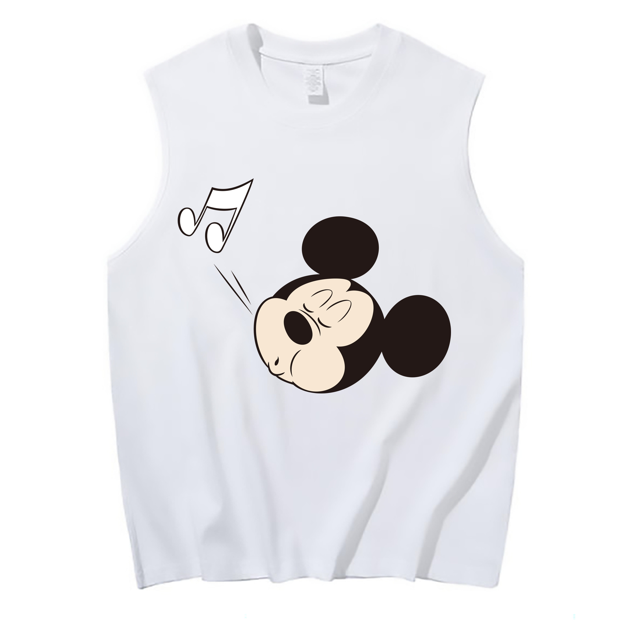 ミッキーマウス Mickey Mouse コットン100％タンクトップ（フロントプリント）