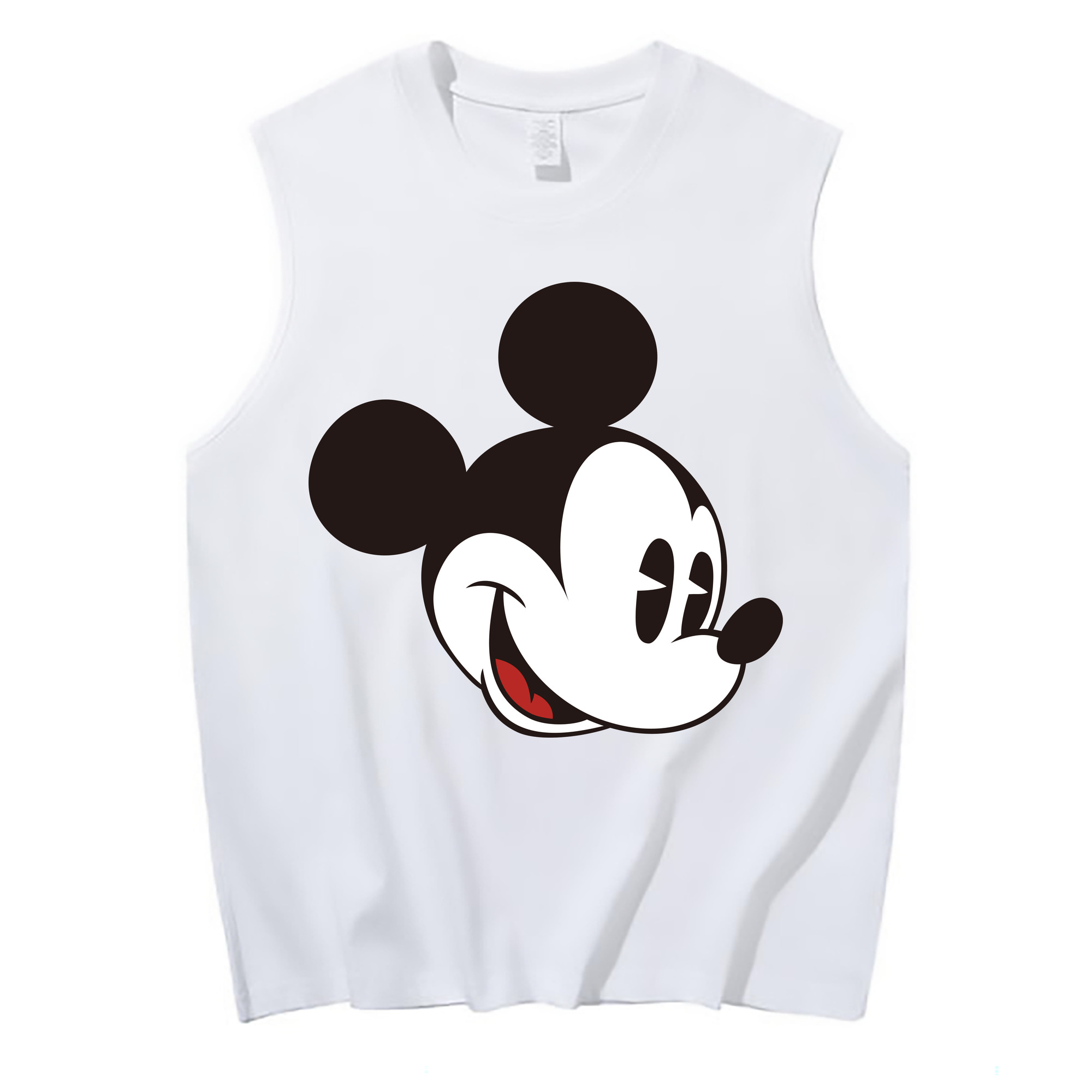 ミッキーマウス Mickey Mouse コットン100％タンクトップ（フロントプリント）