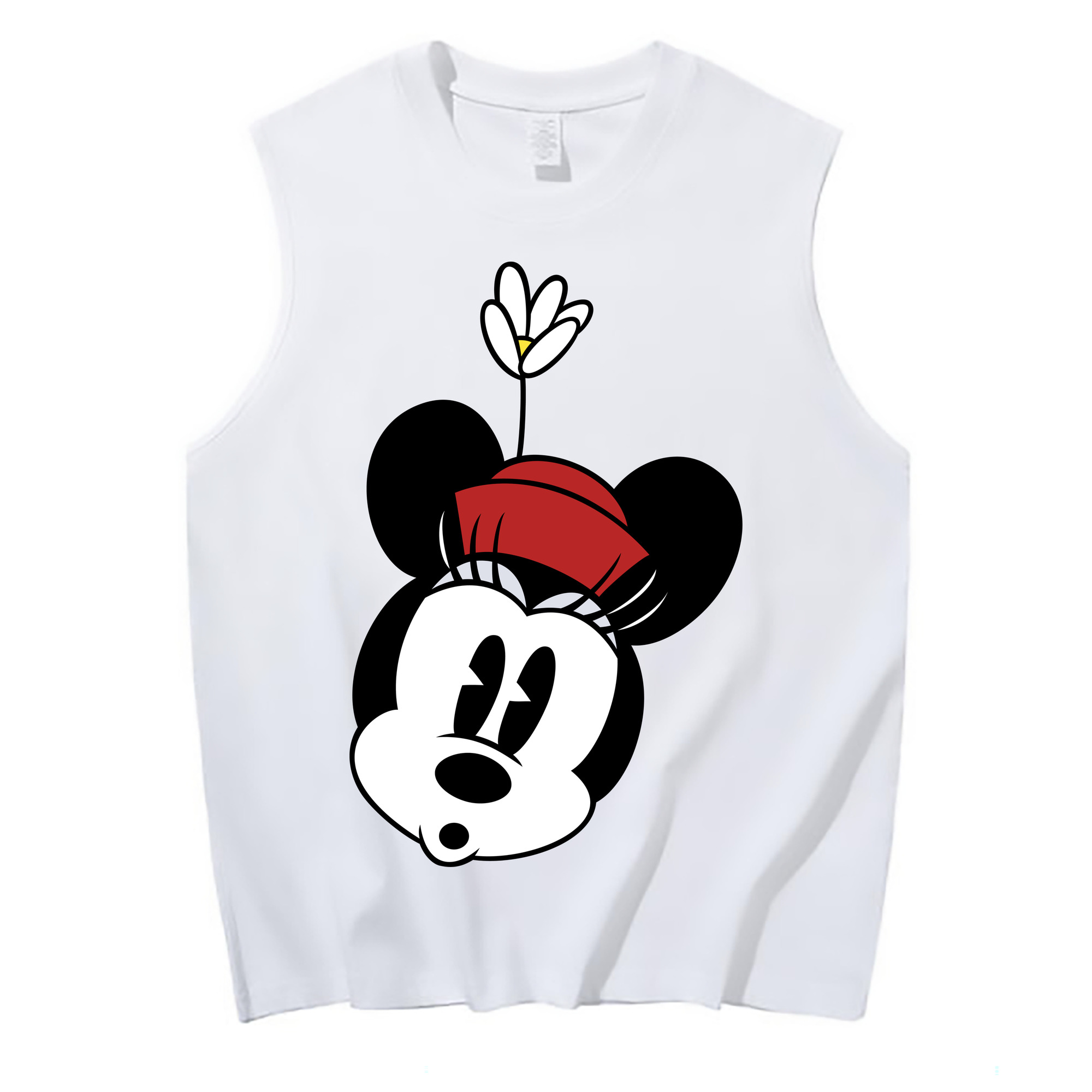 ミッキーマウス Mickey Mouse コットン100％タンクトップ（フロントプリント）