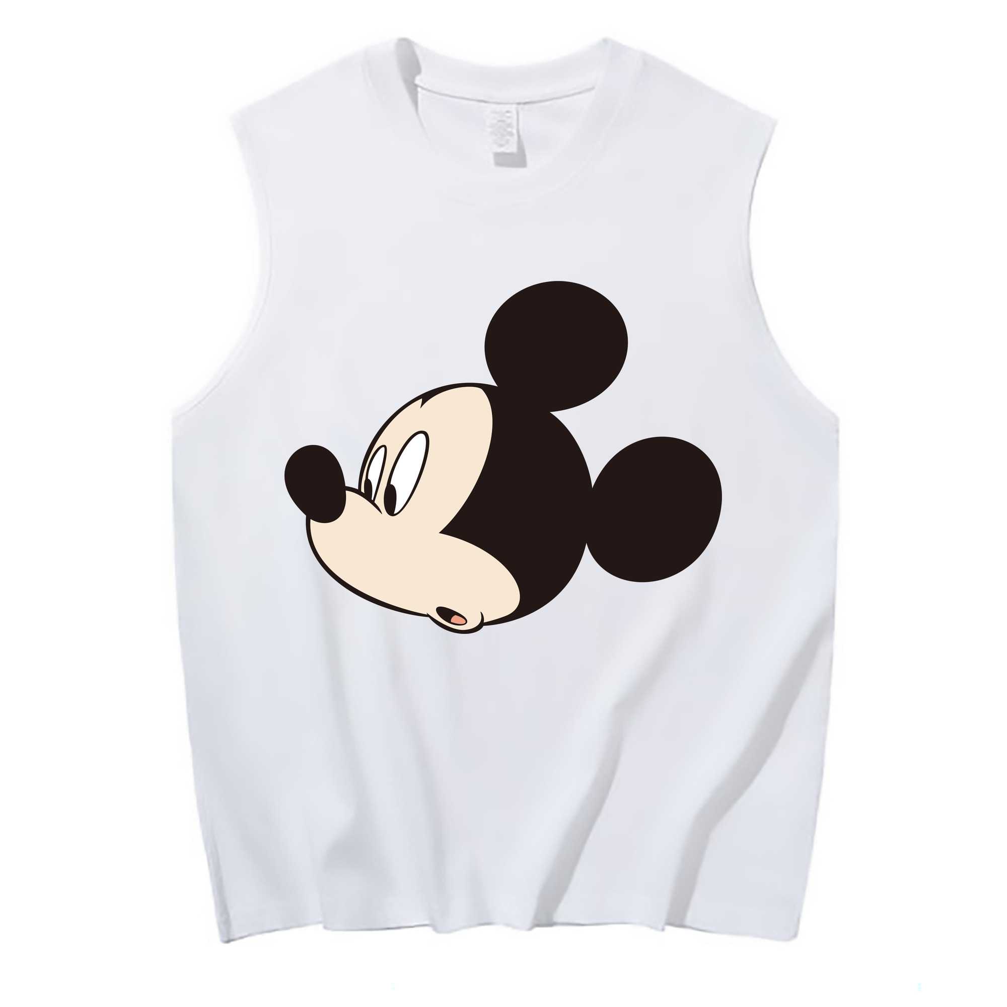 ミッキーマウス Mickey Mouse コットン100％タンクトップ（フロントプリント）