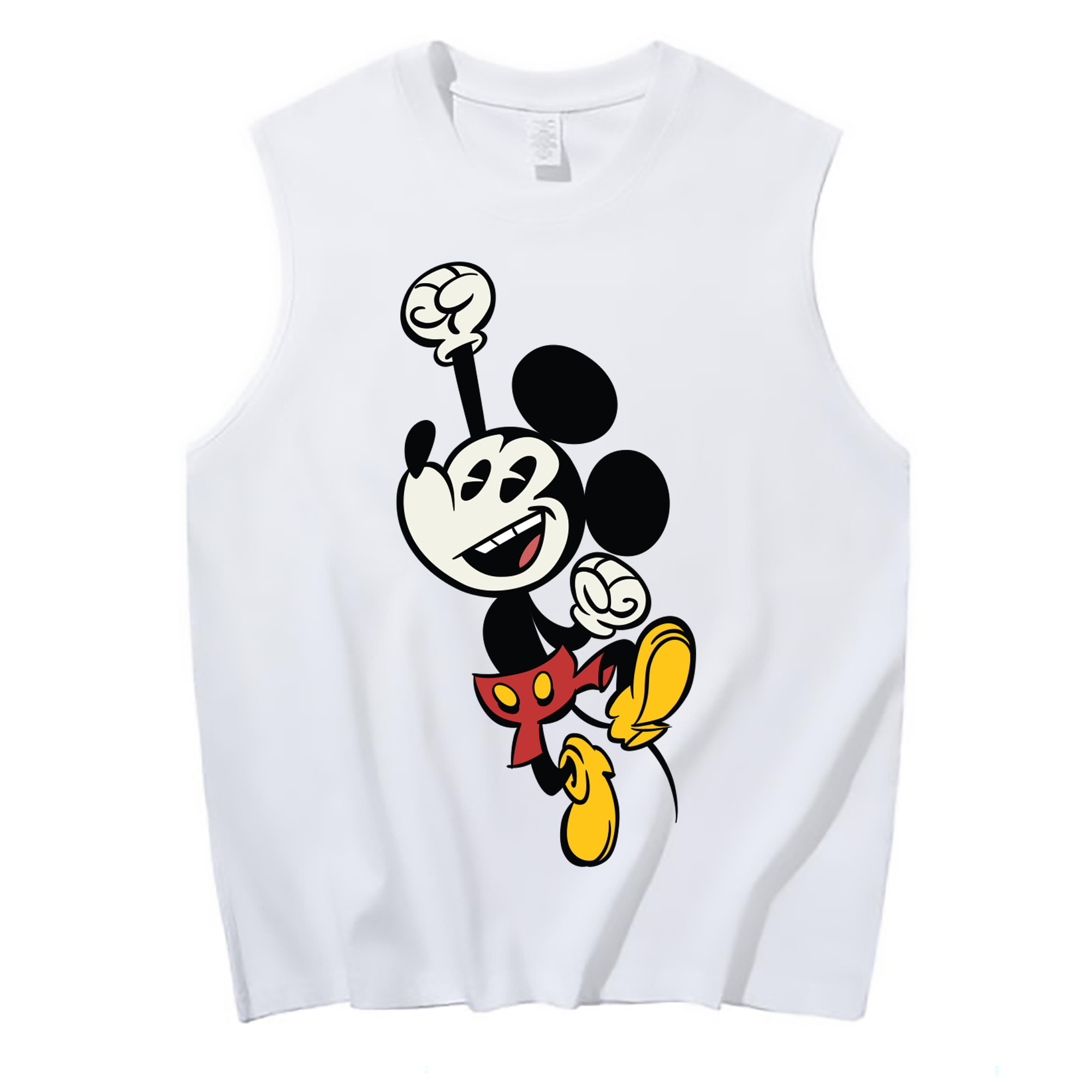 ミッキーマウス Mickey Mouse コットン100％タンクトップ（フロントプリント）
