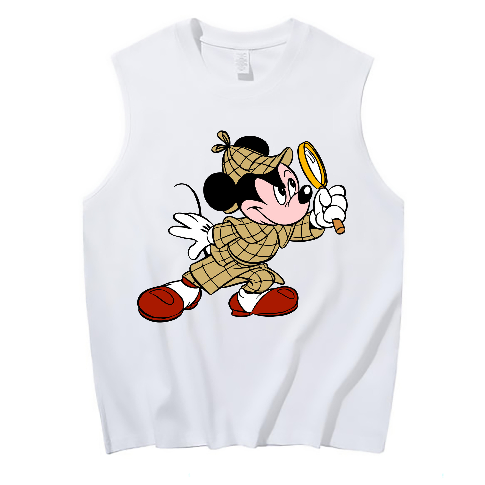 ミッキーマウス Mickey Mouse コットン100％タンクトップ（フロントプリント）
