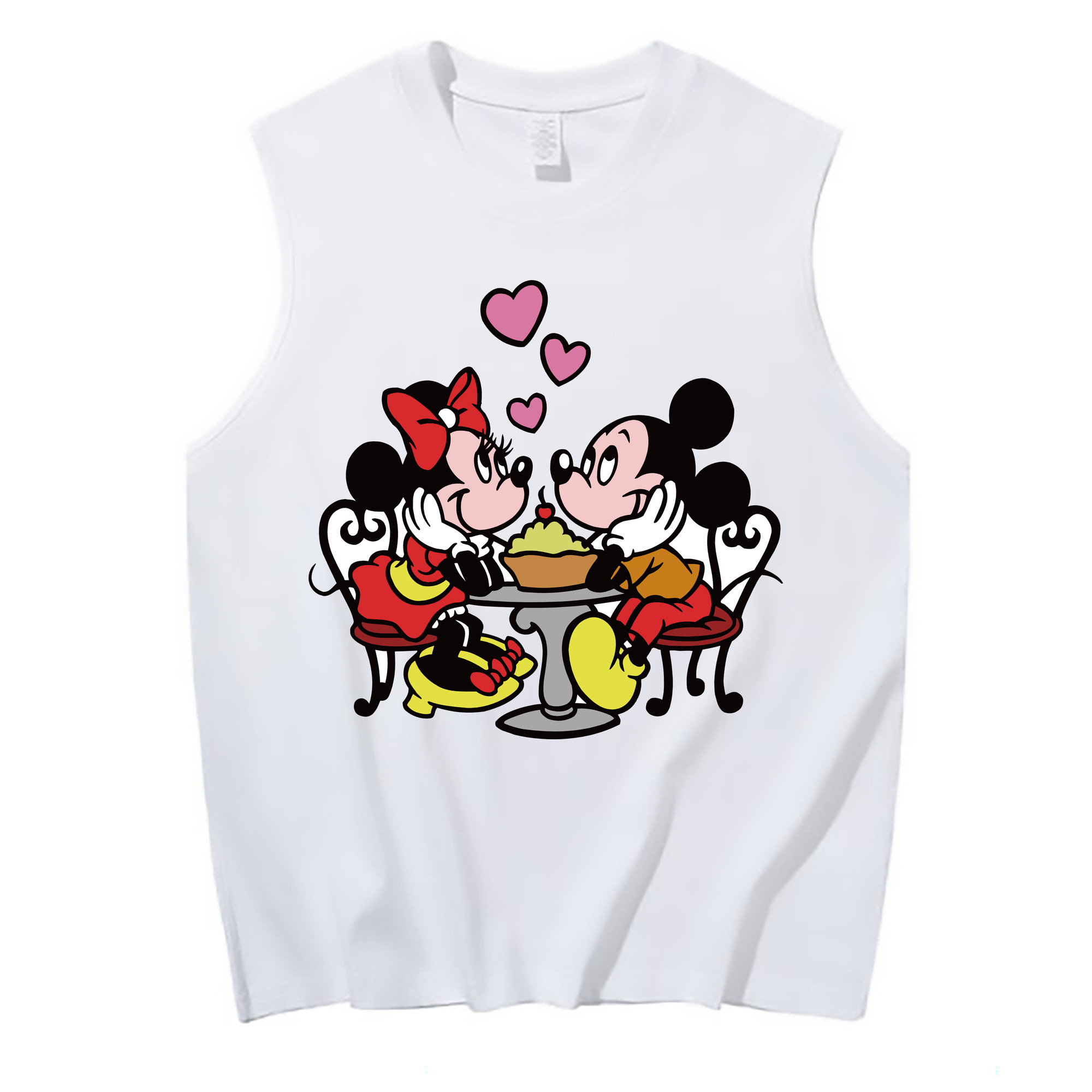 ミッキーマウス Mickey Mouse コットン100％タンクトップ（フロントプリント）