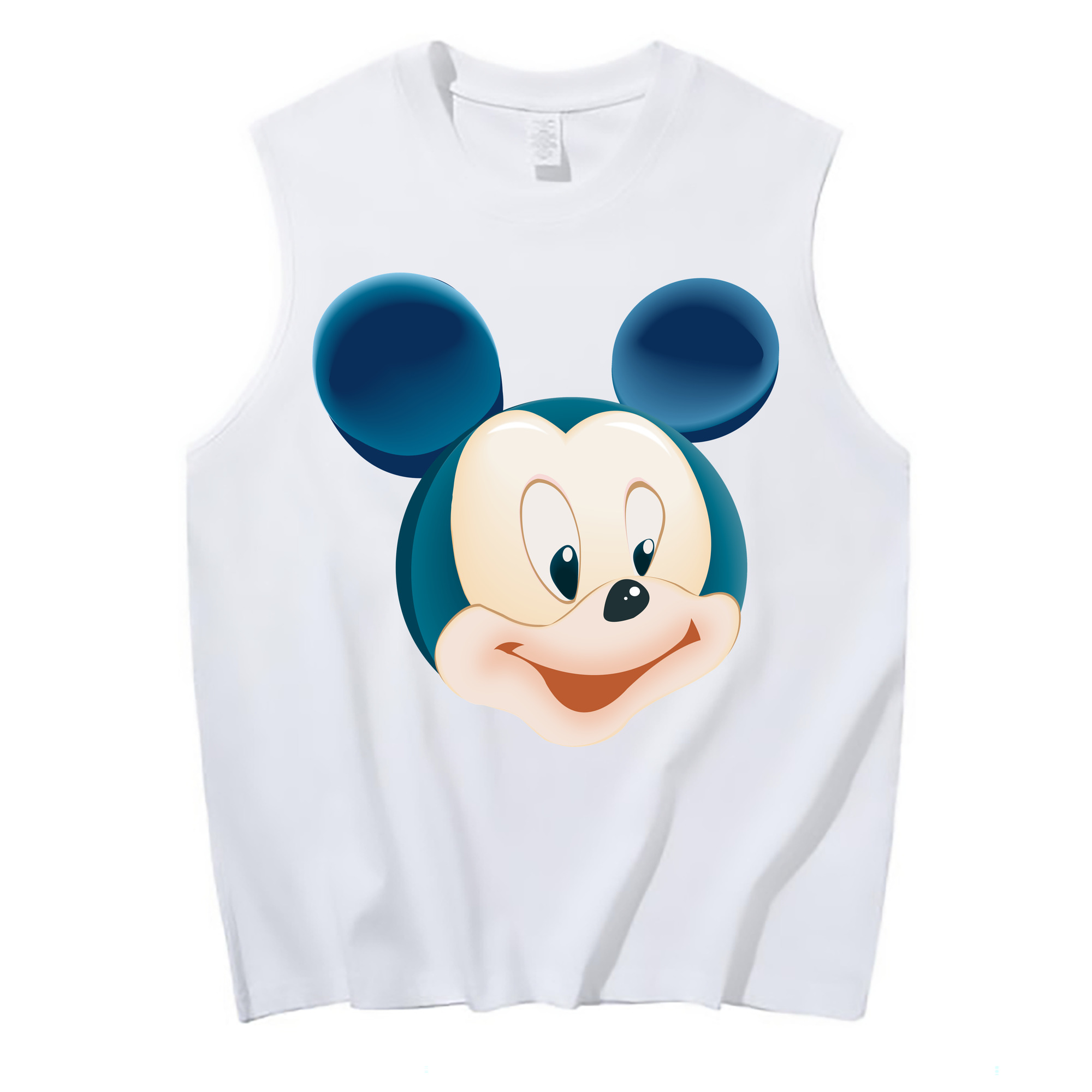 ミッキーマウス Mickey Mouse コットン100％タンクトップ（フロントプリント）