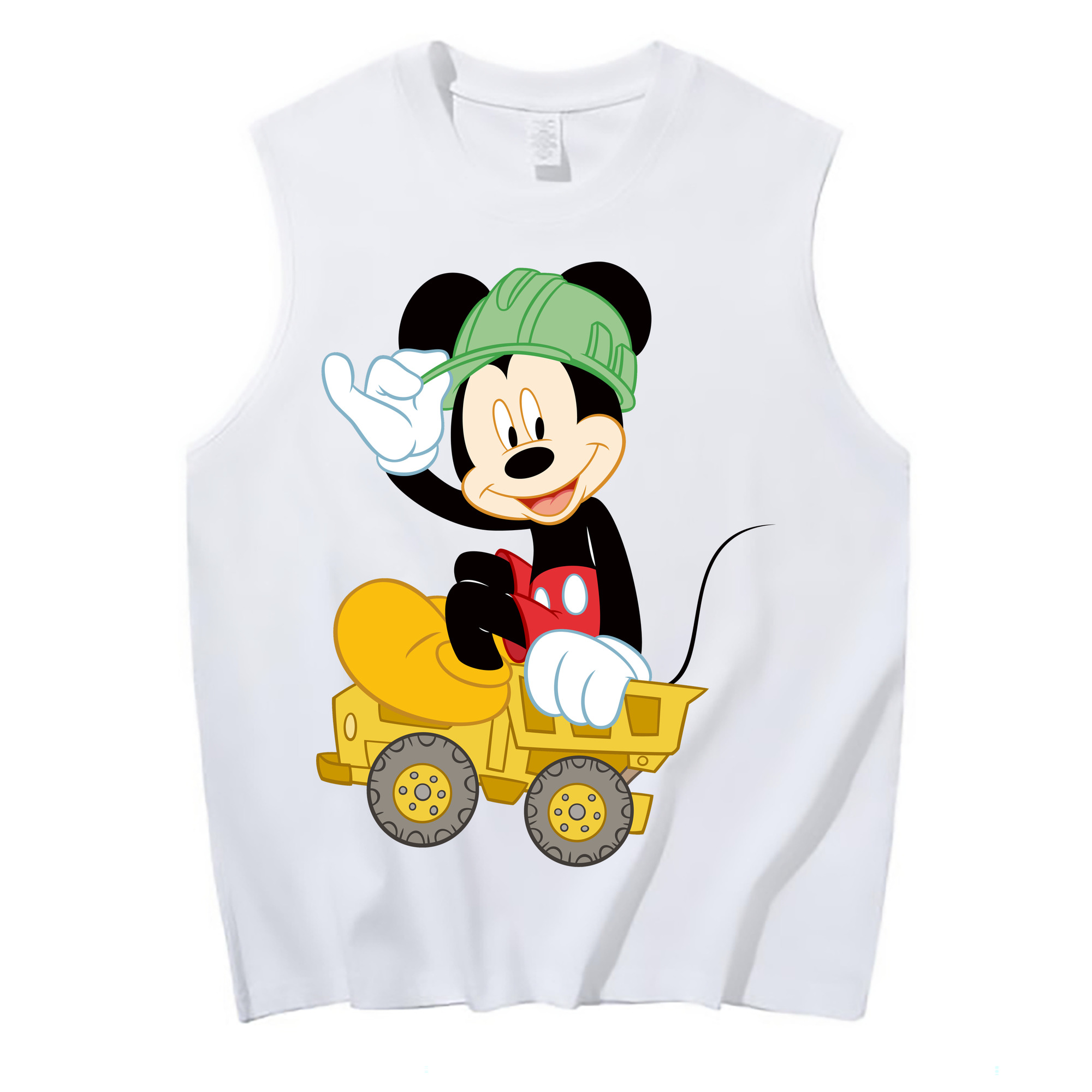 ミッキーマウス Mickey Mouse コットン100％タンクトップ（フロントプリント）